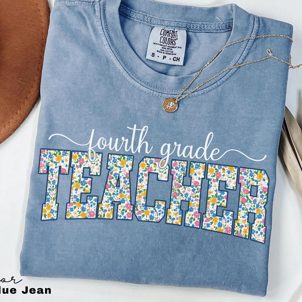 Comfort Colors Fourth Grade Teacher Shirt, Coquette 4th Grade TShirt, Fourth Grade Teacher Appreciation Gift, Elementary School Shirt