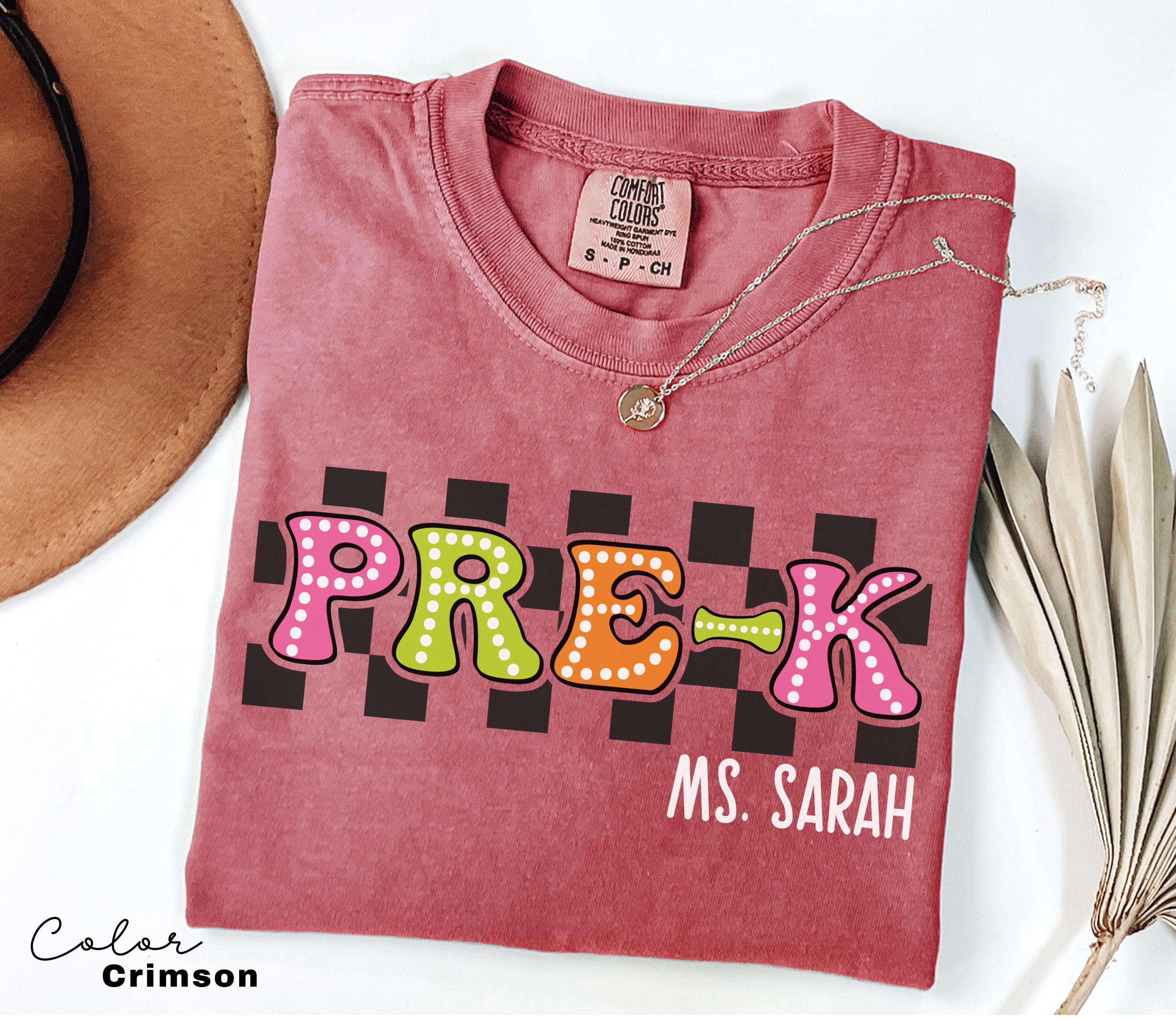Pre-k Custom Teacher Name Shirt, Teacher Shirt, Gift For Teacher, Pre-K Teachers Shirt, Pre Shirt For Teacher, Back to School Shirt