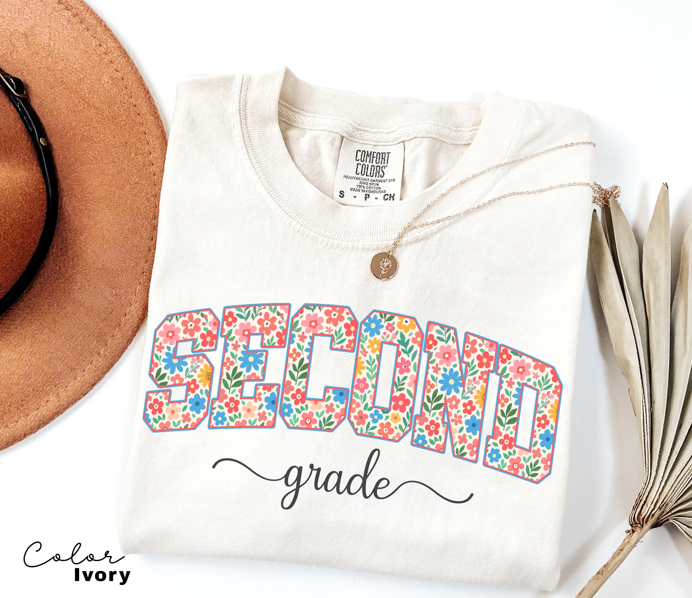 Comfort Colors Second Grade Teacher Shirt, Floral Teacher Shirt, Second Grade Teacher Team, 2nd Grade Teacher Shirt, First Grade Crew Squad