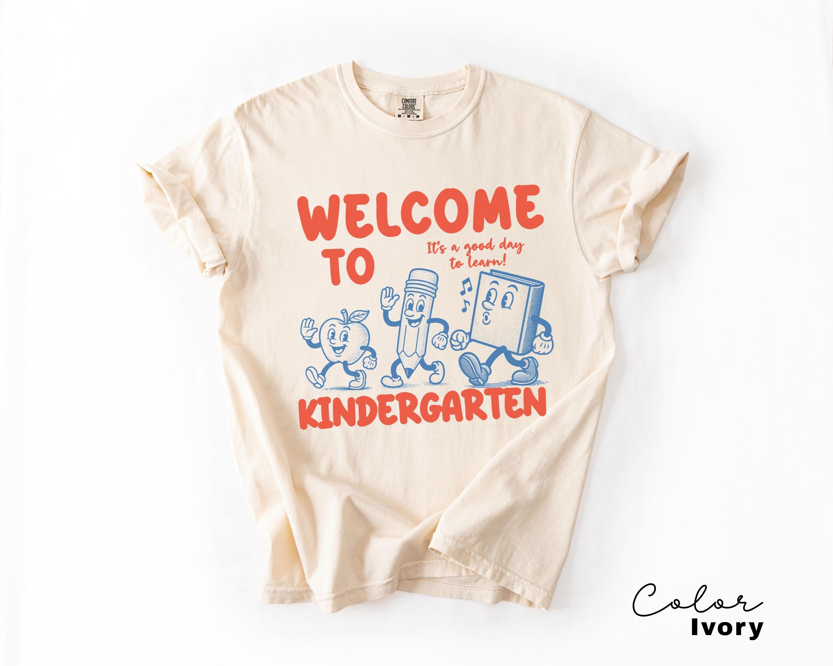 Comfort Colors Kindergarten Teacher Shirt, Kindergarten TShirt, Elementary School, Teaching Tee, First Day Of Kindergarten, Teacher Team,