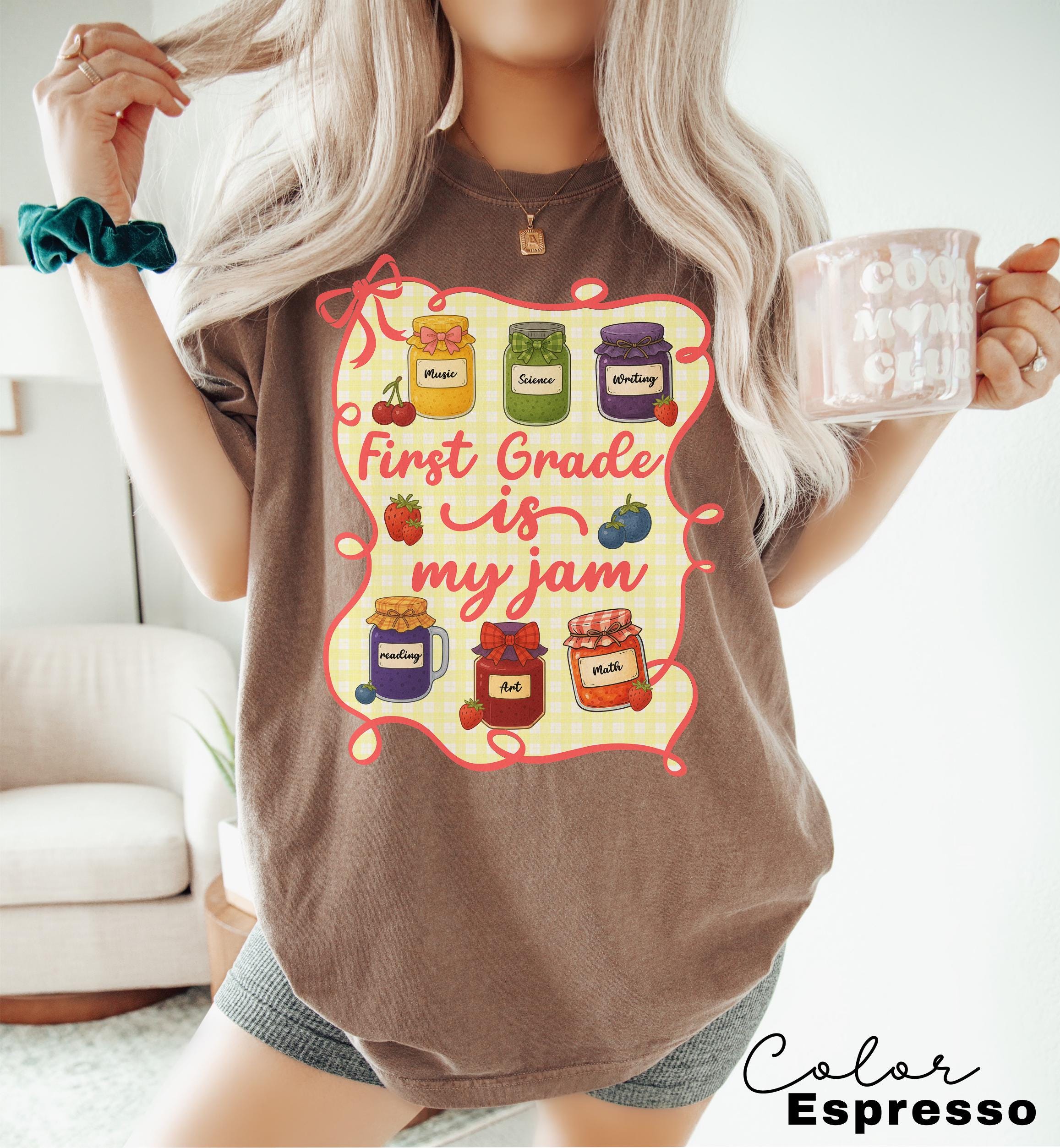 Comfort Colors First Grade Teacher Shirt, First Grade is My Jam, 1st Grade Teacher, First Grade Teacher Appreciation, 1st Grade Team, Group