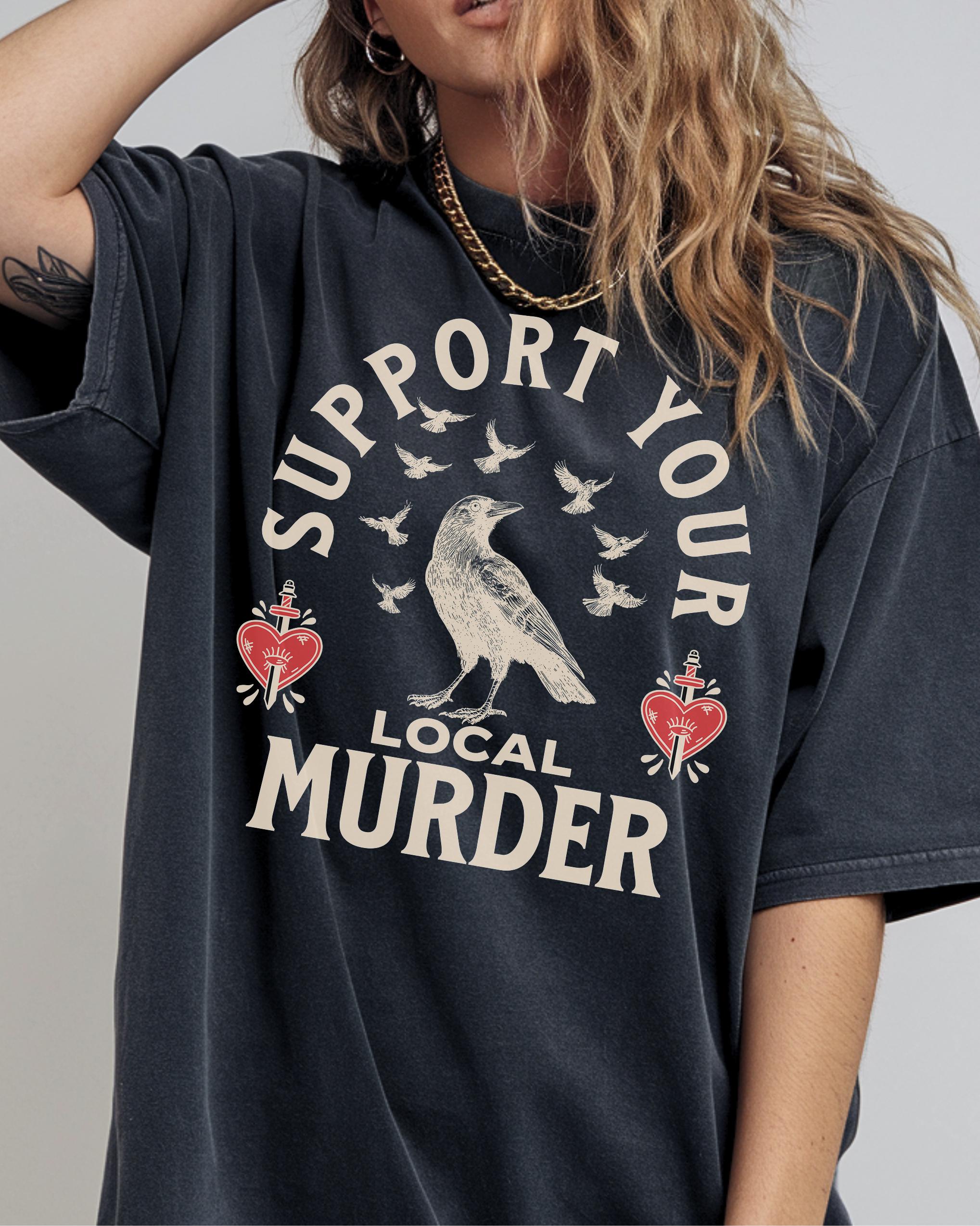 Funny Crows Before Bros Shirt, Support Your Local Murder T-shirt, Vintage Raven Shirt, Feminist Women Shirt, 90s Tattoo Tshirt, Funny Crow