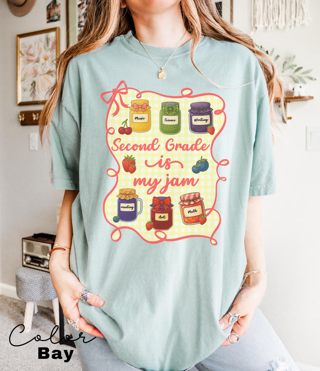 Comfort Colors Second Grade Teacher Shirt, Second Grade is My Jam, 2nd Grade Teacher, Second Grade Teacher Appreciation, 2nd Grade Team,