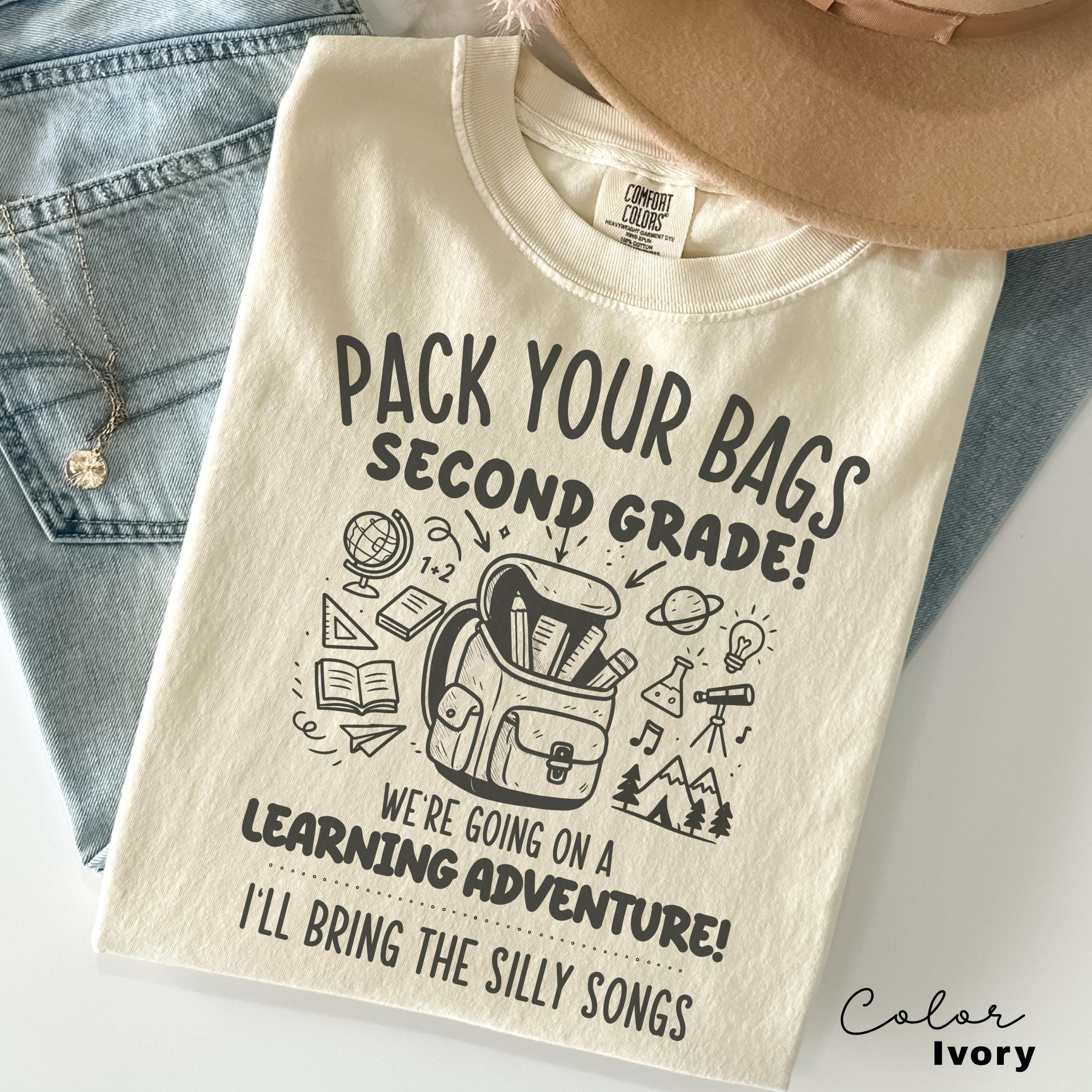 Funny Teacher Team Second Grade Shirts, Back to School, Teacher Group, First Day of School, Matching Staff, Most Likely, Pack Your Bags