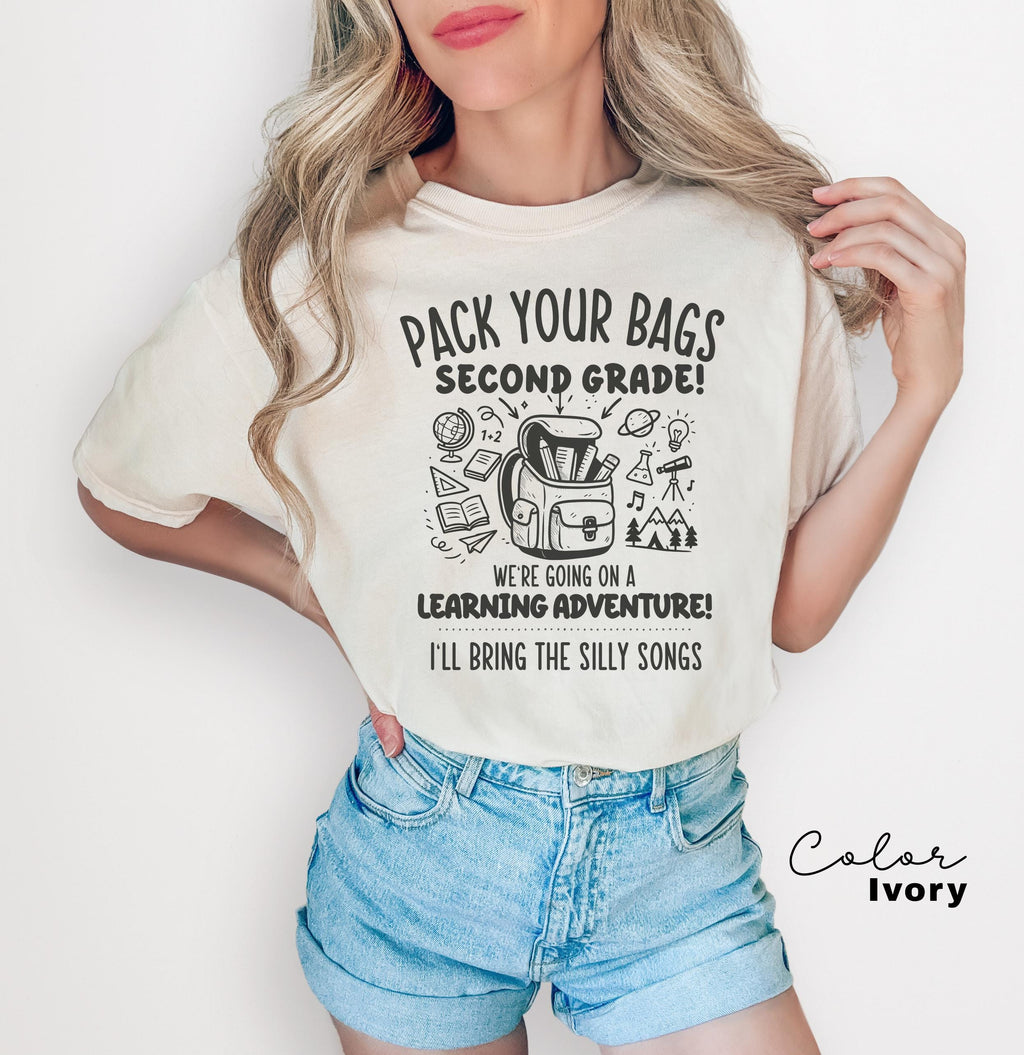 Funny Teacher Team Second Grade Shirts, Back to School, Teacher Group, First Day of School, Matching Staff, Most Likely, Pack Your Bags