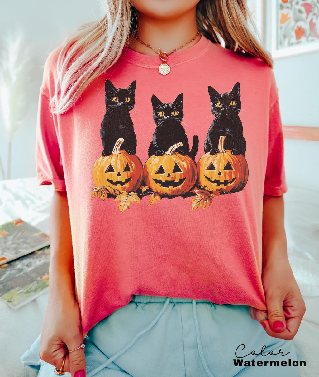 Spooky Cat Halloween Shirt, Vintage 90s Halloween Cat Shirt, Retro Cat Shirt, Halloween Shirt, Black Cat Halloween Tee, Spooky Season Shirt