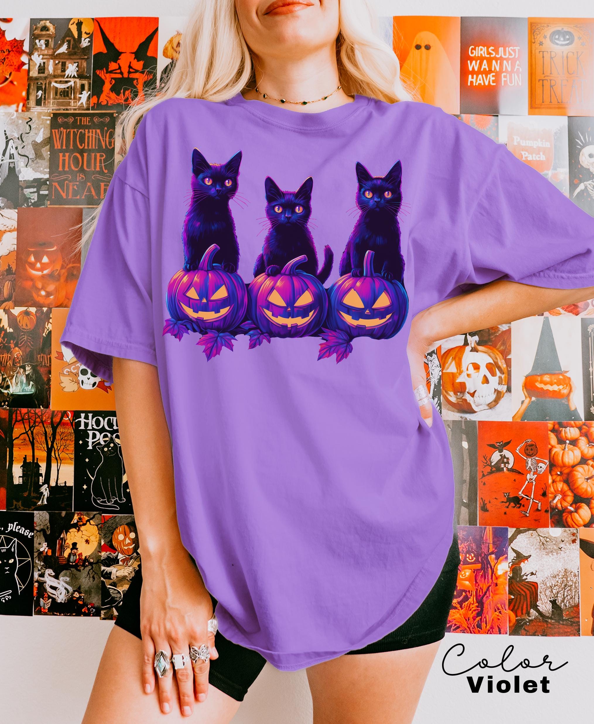 Spooky Cat Halloween Shirt, Vintage 90s Halloween Cat Shirt, Retro Cat Shirt, Halloween Shirt, Retro Halloween Tee, Spooky Season, Pumpkin