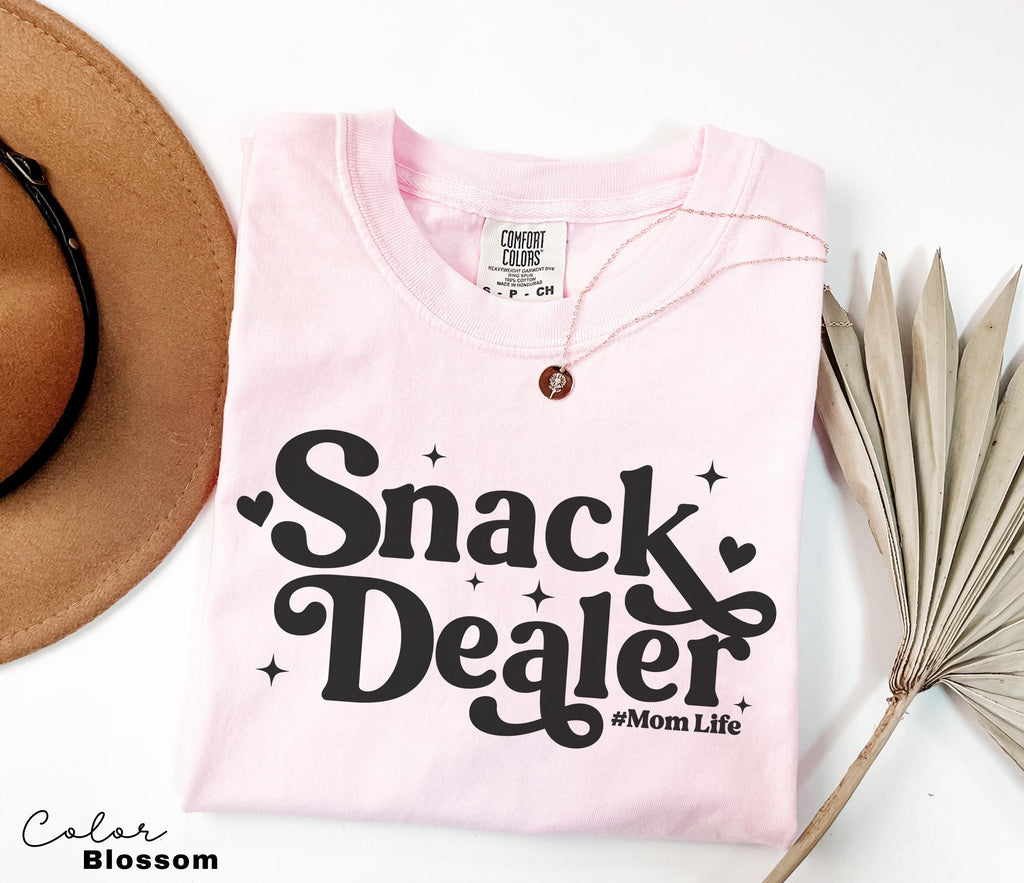 Snack Dealer Funny Mom Shirt, Trendy Mama T Shirt, Mom Life Tee, Oversized Graphic Mom T-shirt, Mom Life T Shirt, Cool Mom, Comfort Colors