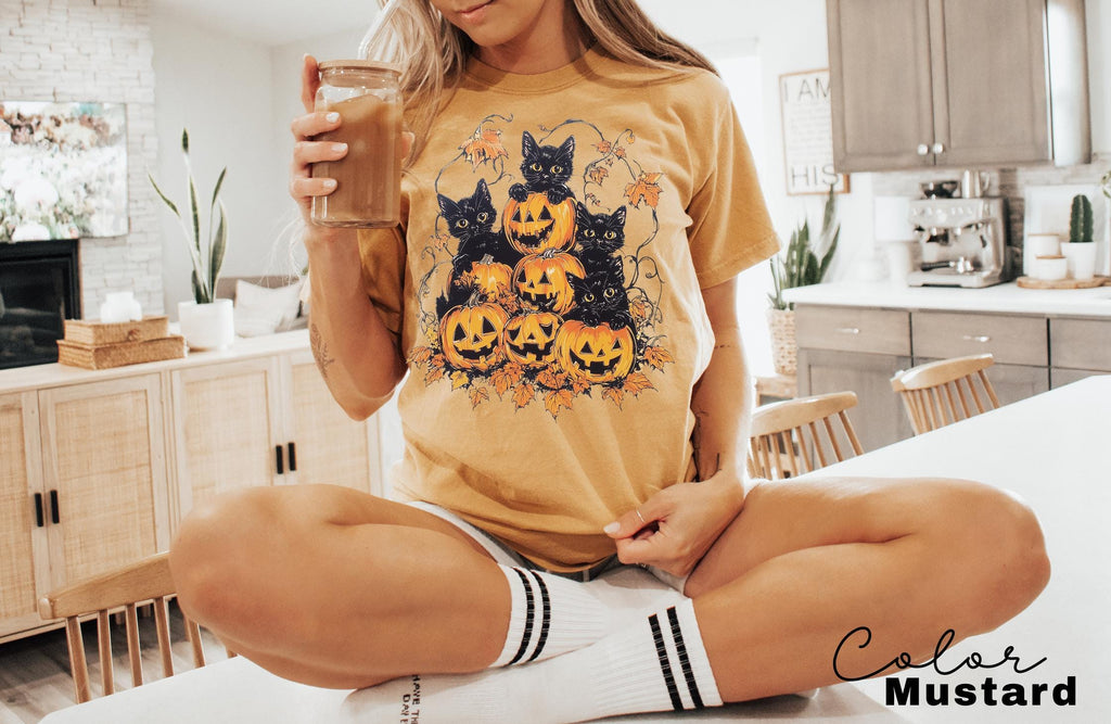 Spooky Cat Halloween Shirt, Vintage 90s Halloween Cat Shirt, Retro Cat Shirt, Halloween Shirt, Black Cat Halloween Tee, Spooky Season Shirt