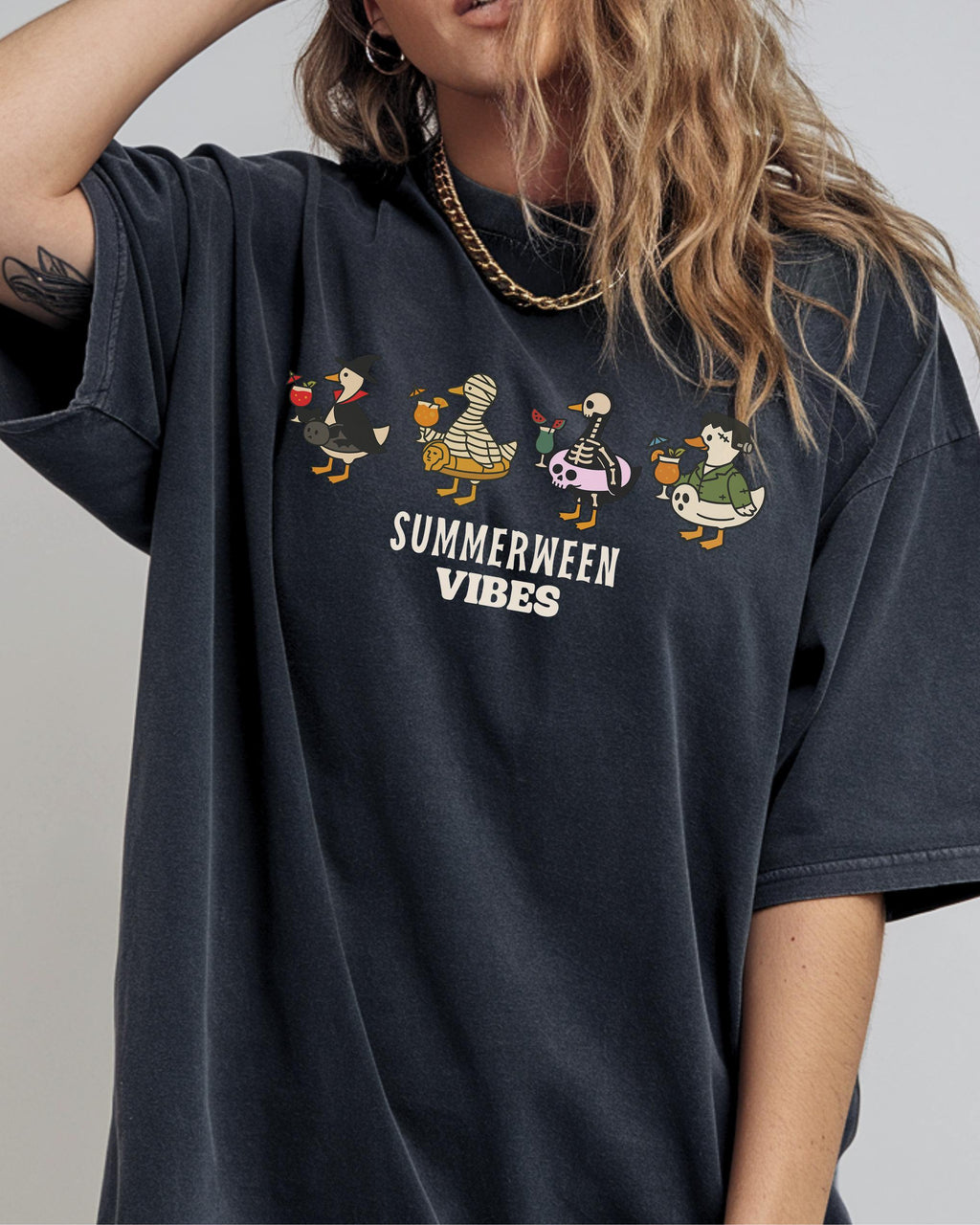 Halloween Summer Shirt, Summerween Beach Shirt, Summerween Vibes, Halloween Goose, Spooky Season, Comfort Colors Summer Shirt
