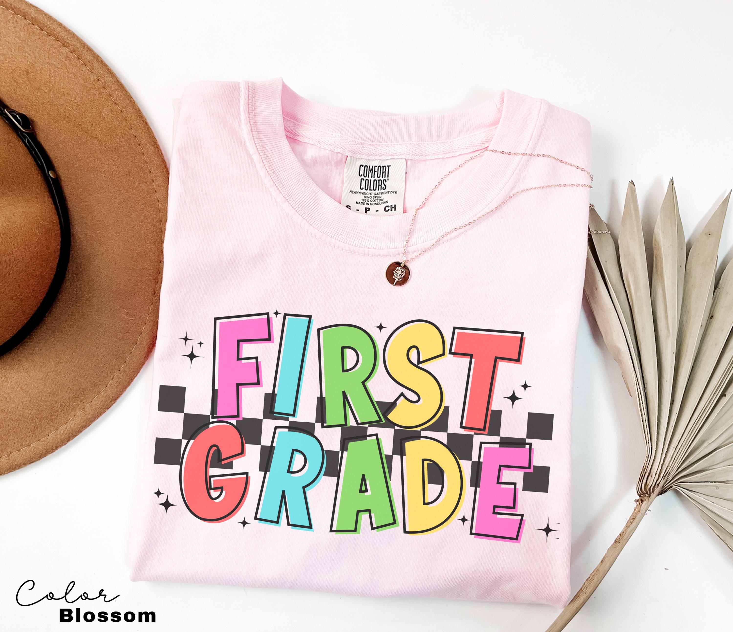 Comfort Colors First Grade Teacher Shirt, Retro Teacher Shirt, First Grade Teacher Team, 1st Grade Teacher Shirt, First Grade Crew Squad
