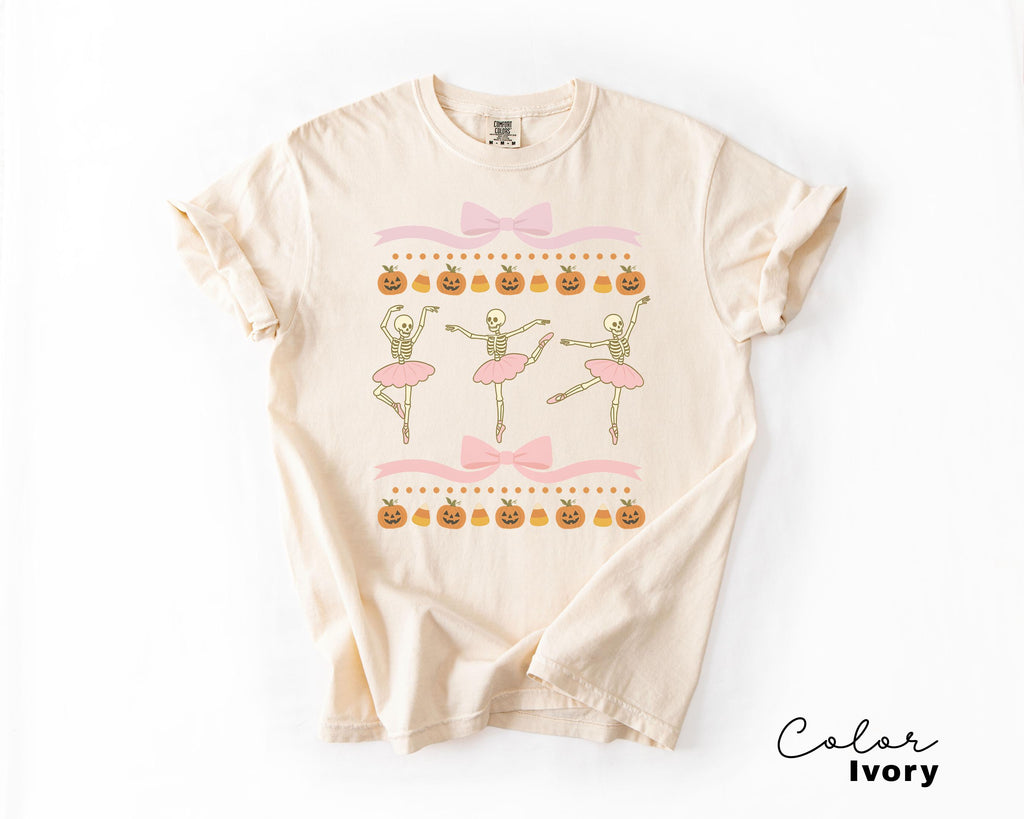 Halloween Coquette Skeleton Bow Shirt, Retro Skeleton, Cottagecore Halloween, Funny Halloween Tee, Trendy Halloween Gift,