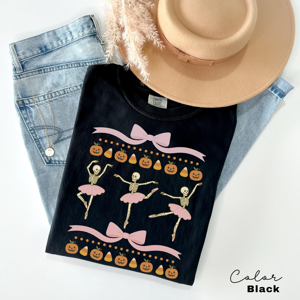Halloween Coquette Skeleton Bow Shirt, Retro Skeleton, Cottagecore Halloween, Funny Halloween Tee, Trendy Halloween Gift,