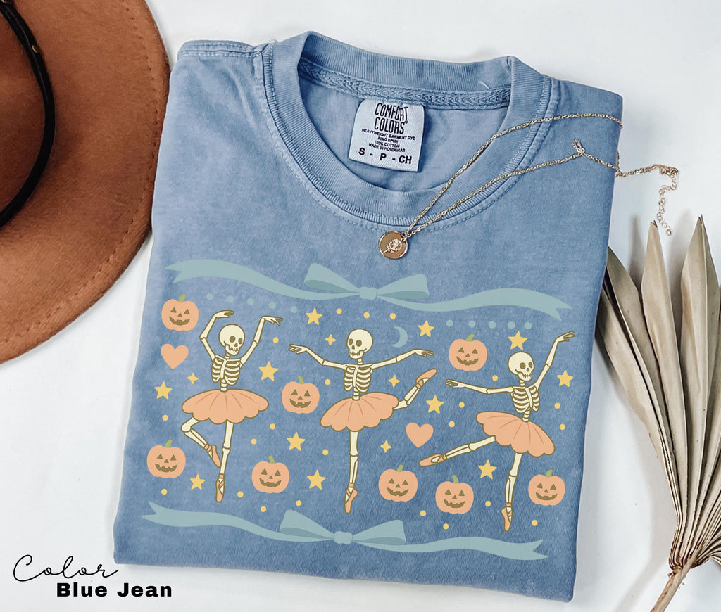 Halloween Coquette Skeleton Bow Shirt, Retro Skeleton, Cottagecore Halloween, Funny Halloween Tee, Trendy Halloween Gift,