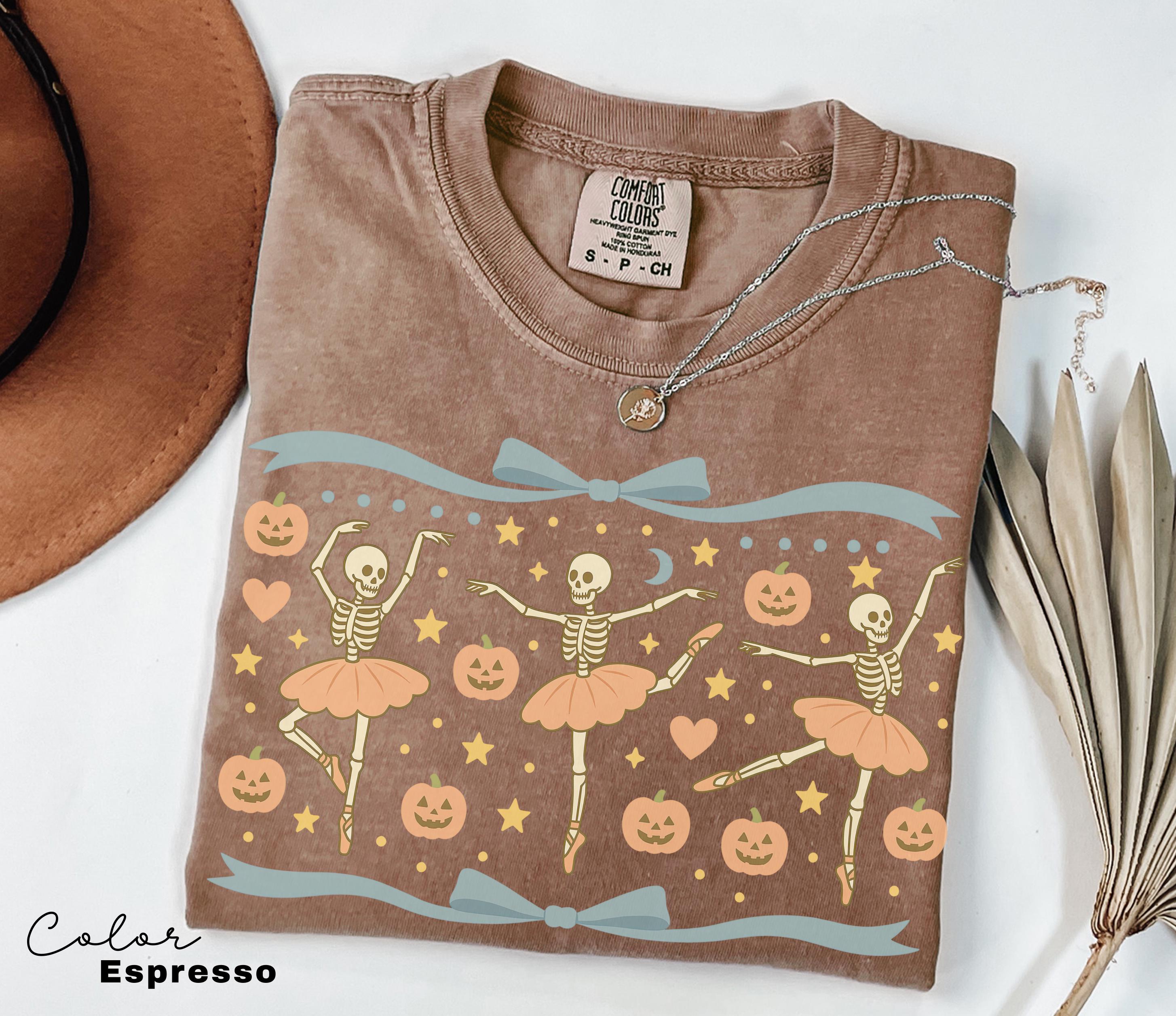 Halloween Coquette Skeleton Bow Shirt, Retro Skeleton, Cottagecore Halloween, Funny Halloween Tee, Trendy Halloween Gift,