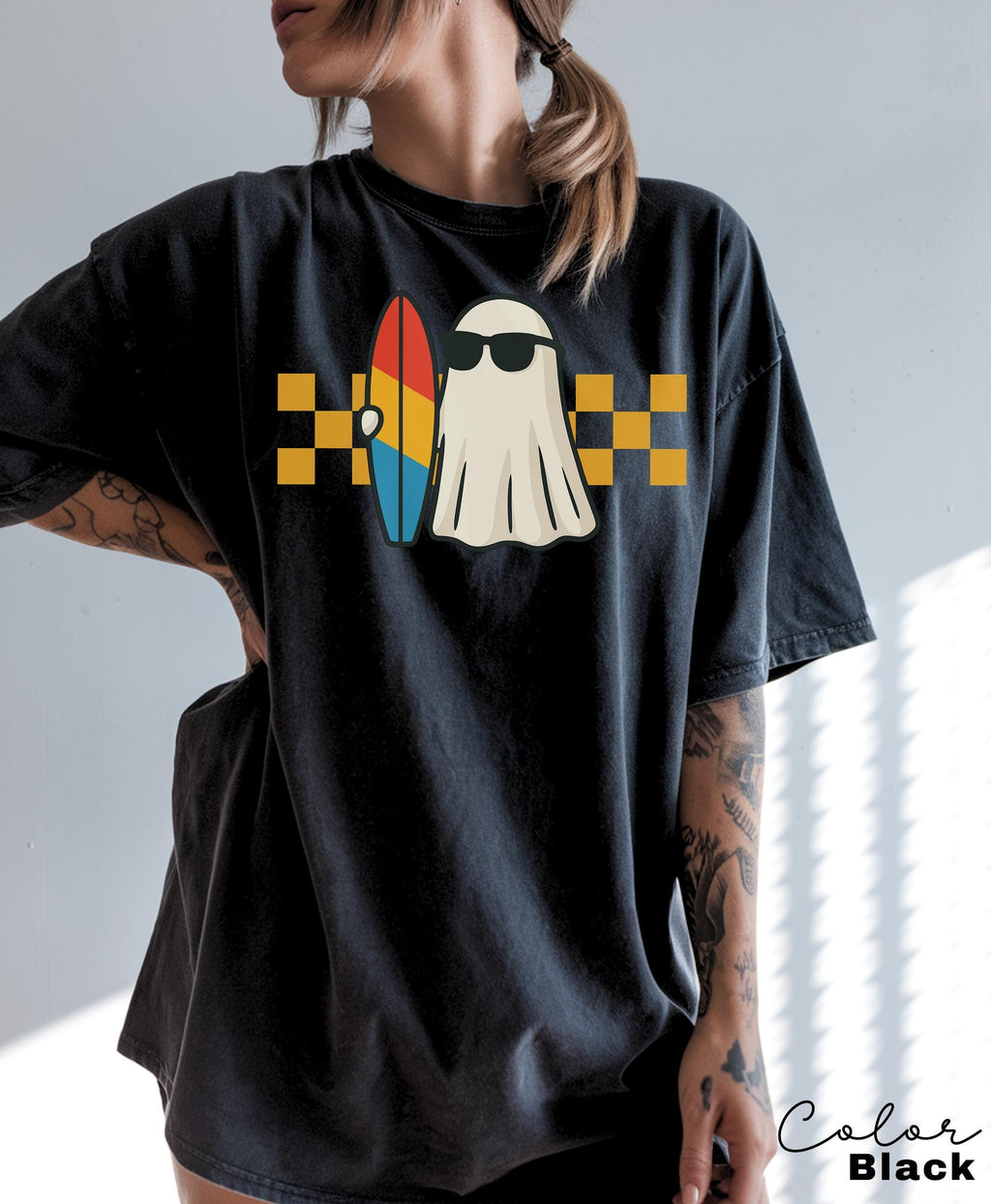 Halloween Summer Shirt, Surfer Ghost, Ghost Beach Shirt, Summerween, Comfort Colors Halloween Tshirts, Spooky Season, Halloween Summer,