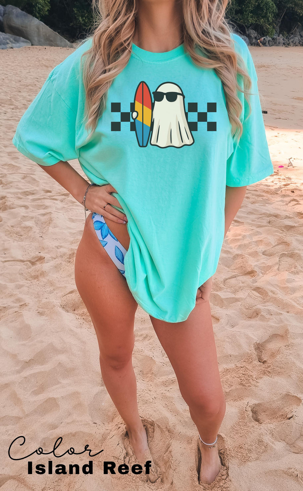 Halloween Summer Shirt, Surfer Ghost, Ghost Beach Shirt, Summerween, Comfort Colors Halloween Tshirts, Spooky Season, Halloween Summer,