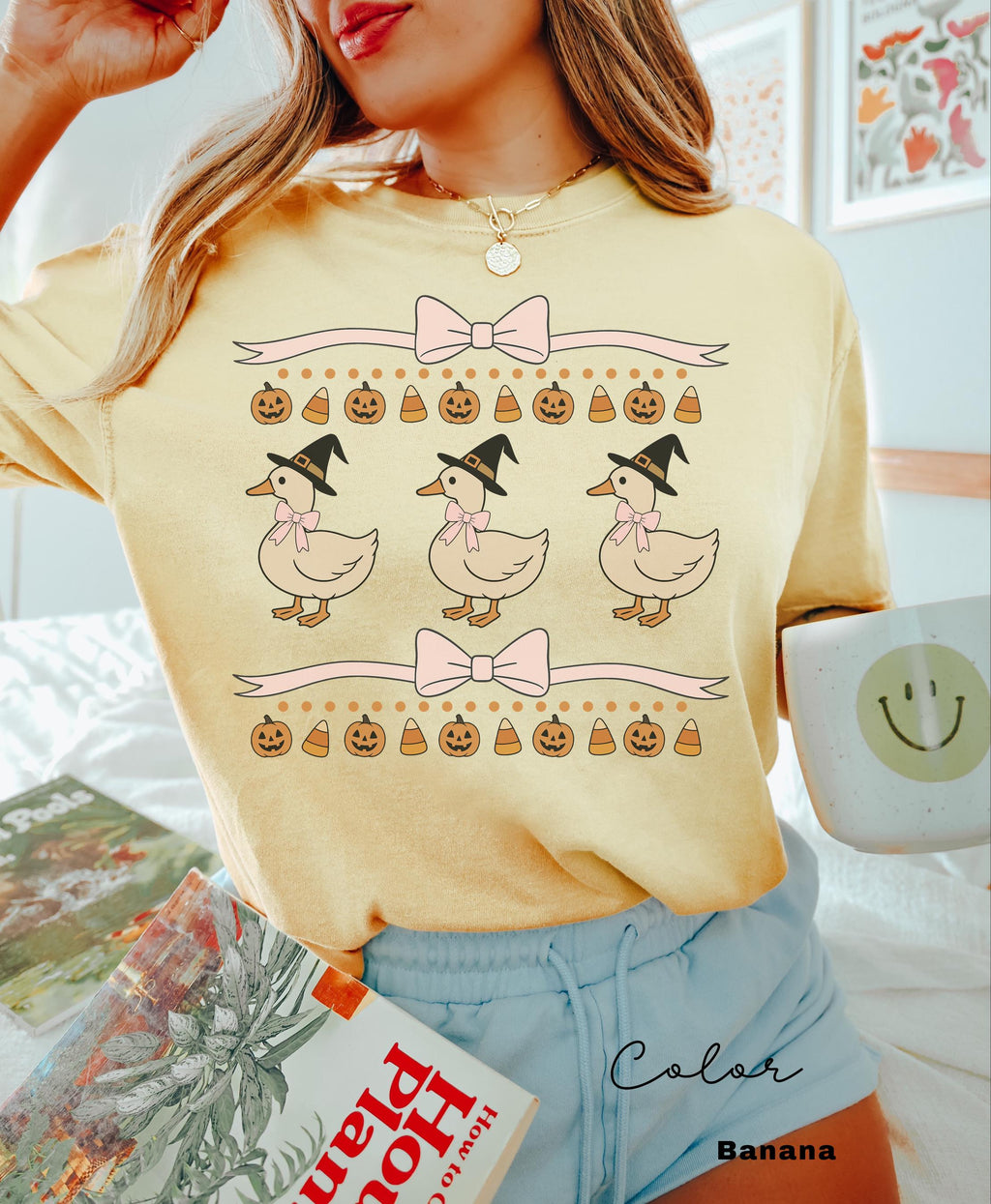 Halloween Coquette Goose Bow Shirt, Retro Goose Shirt, Cottagecore Halloween, Witch Goose, Funny Goose Tee, Trendy Halloween Gift,