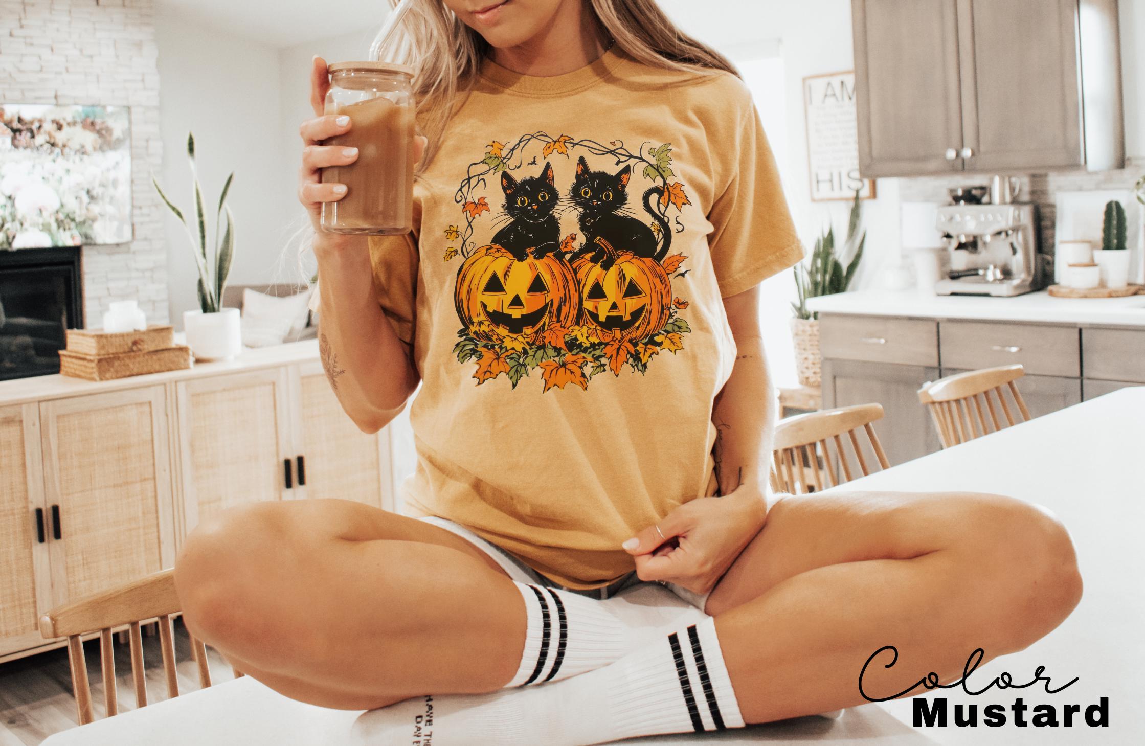 Spooky Cat Halloween Shirt, Vintage 90s Halloween Cat Shirt, Retro Cat Shirt, Halloween Shirt, Black Cat Halloween Tee, Spooky Season Shirt