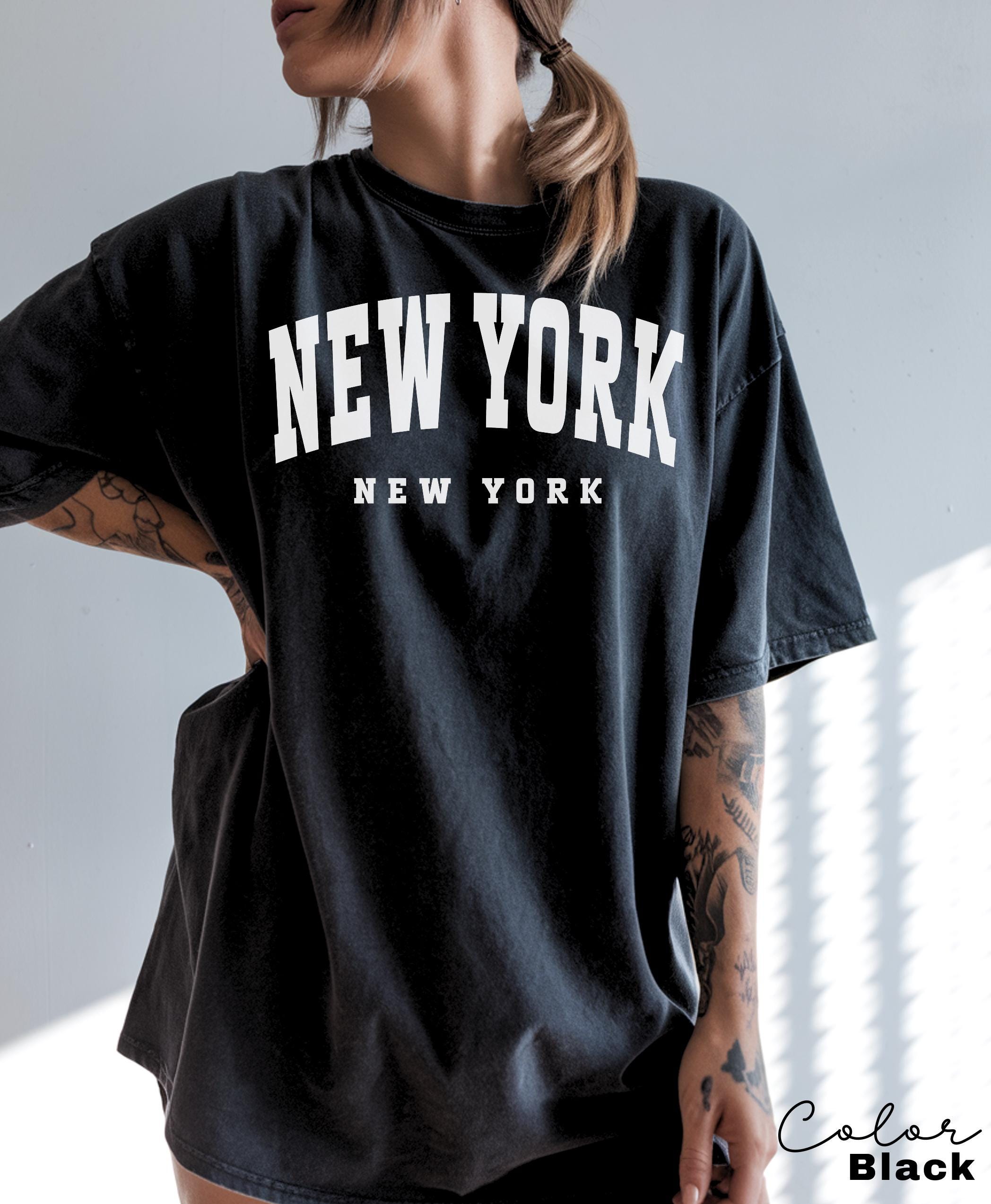 New York Shirt, NYC Shirt, Comfort Colors, Vintage Varsity Aesthetic, Trendy Travel Destination Gift, New York Tshirt, NYC, Preppy Trendy,