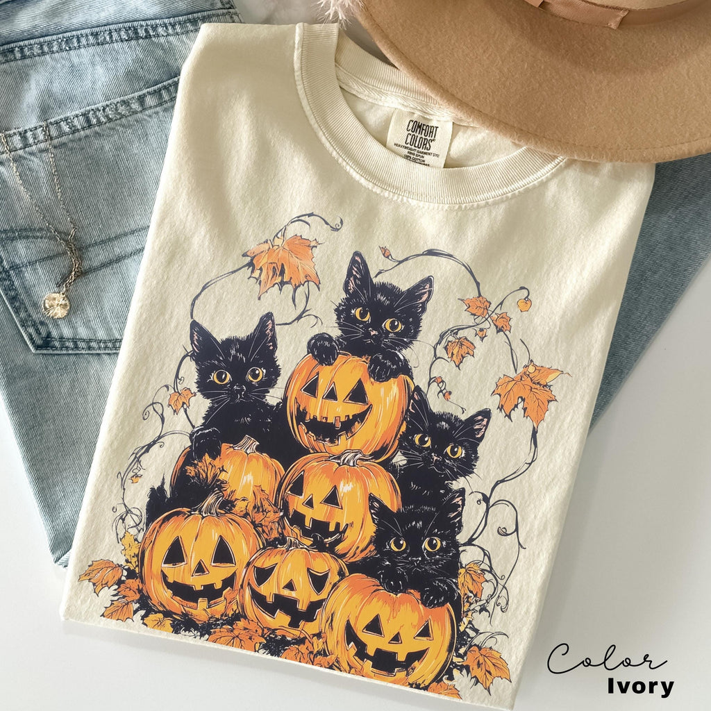Spooky Cat Halloween Shirt, Vintage 90s Halloween Cat Shirt, Retro Cat Shirt, Halloween Shirt, Black Cat Halloween Tee, Spooky Season Shirt