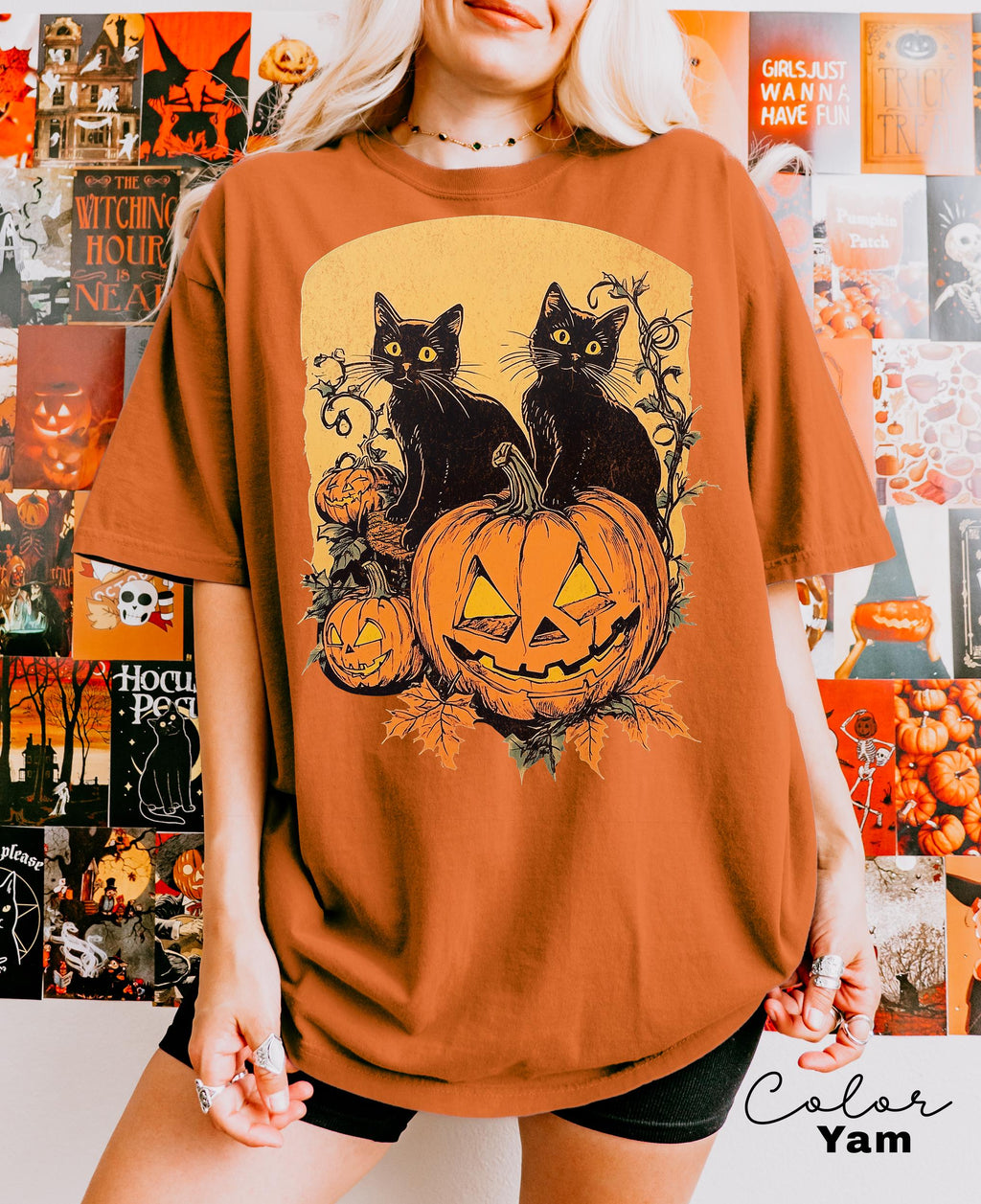 Spooky Cat Halloween Shirt, Vintage 90s Halloween Cat Shirt, Retro Cat Shirt, Halloween Shirt, Black Cat Halloween Tee, Spooky Season Shirt