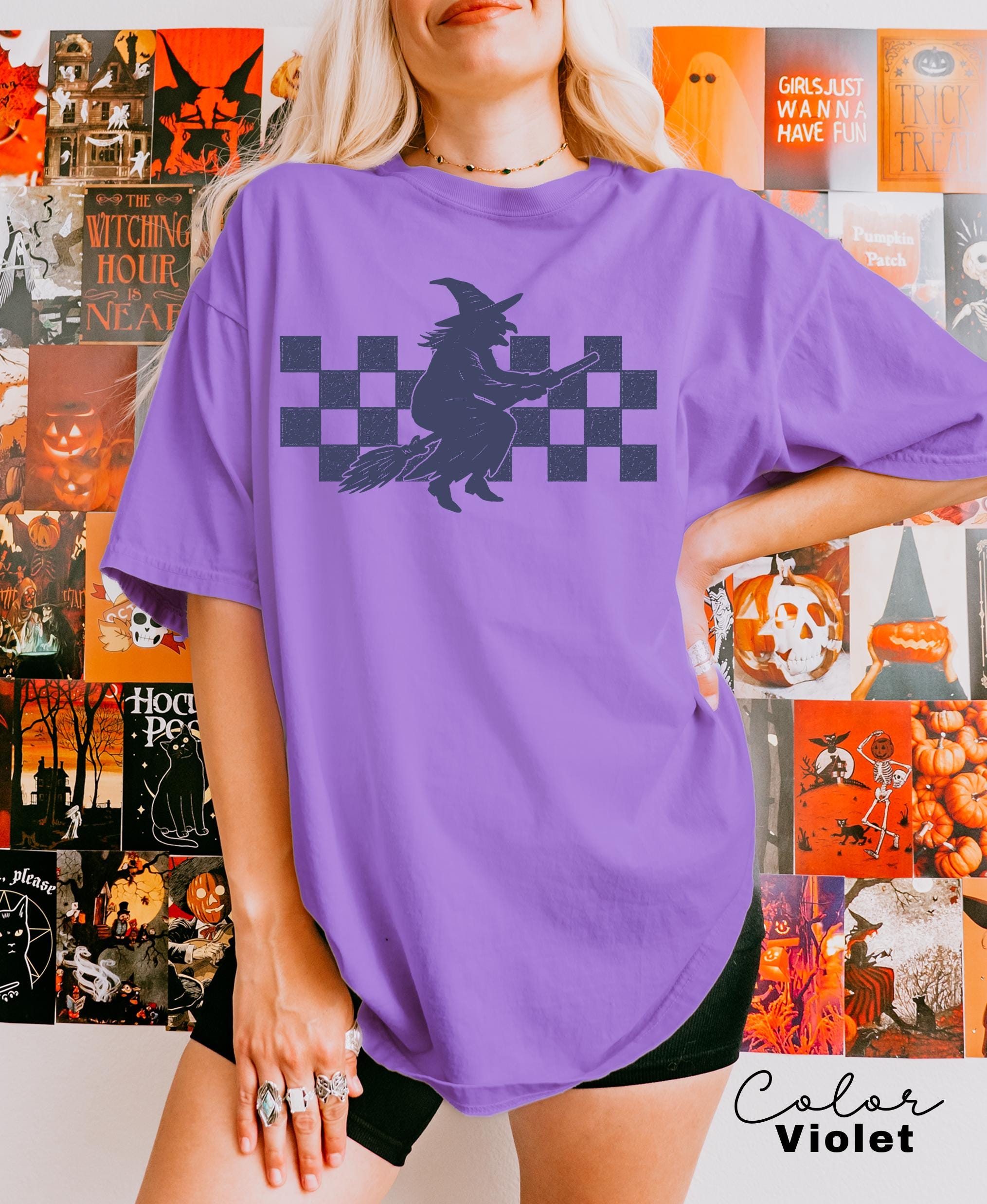 Retro Halloween Witch Shirt, Funny Witch Shirt, Halloween Women Shirt, Witchy Vibes Shirt, Halloween Party Shirt, Vintage Halloween