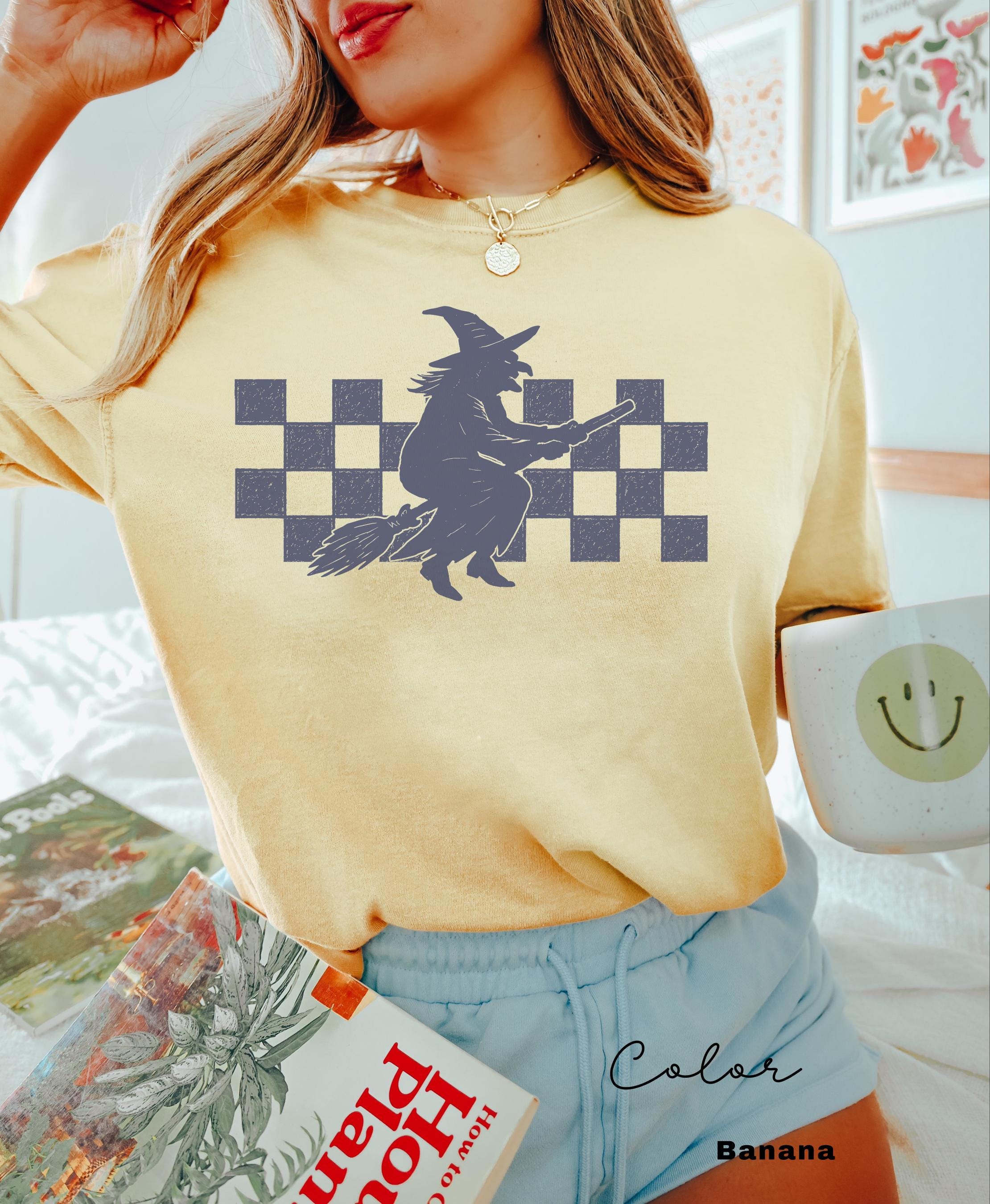 Retro Halloween Witch Shirt, Funny Witch Shirt, Halloween Women Shirt, Witchy Vibes Shirt, Halloween Party Shirt, Vintage Halloween