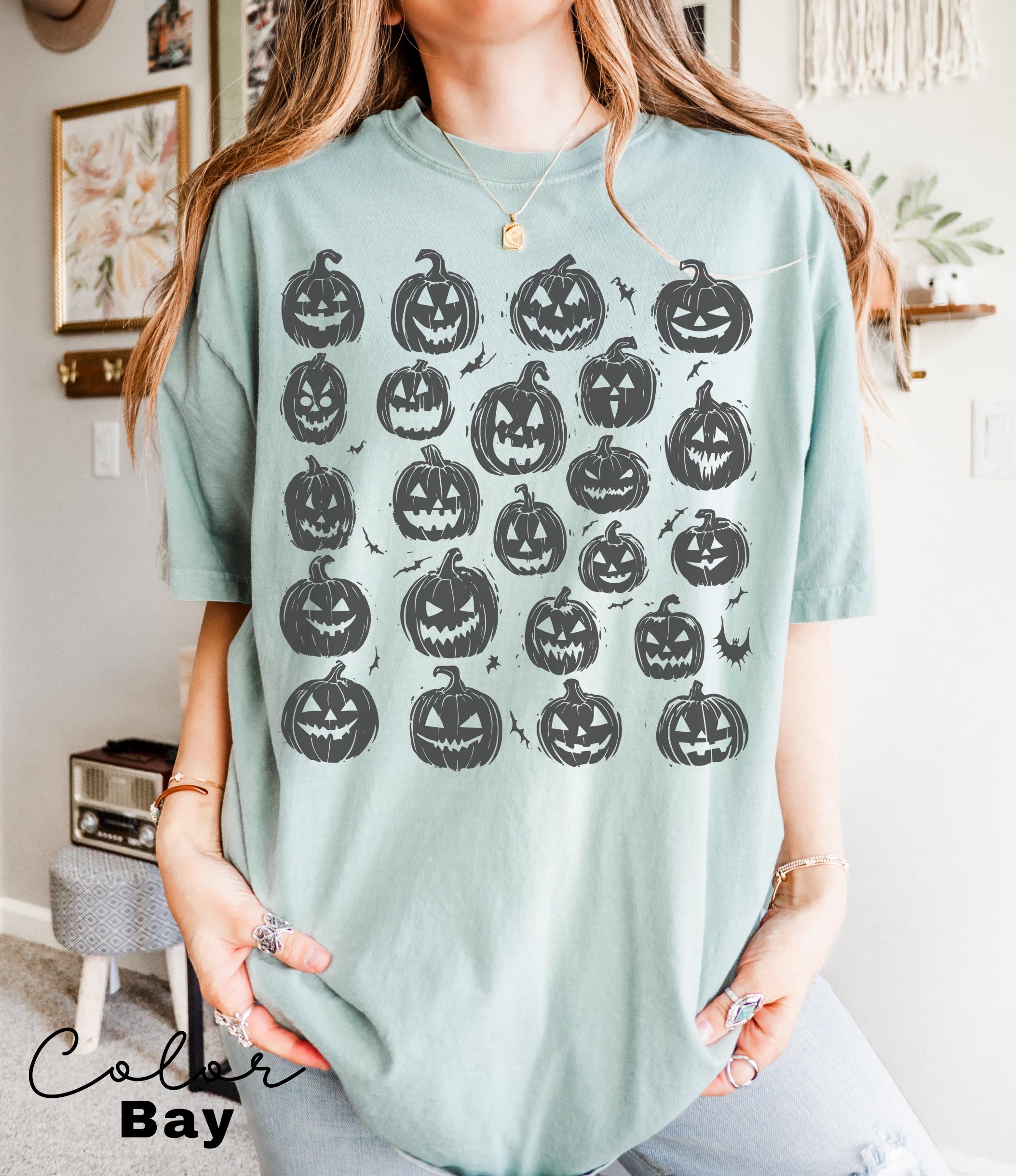 Retro Halloween Jack O Lantern Pumpkin Shirt, 90s Halloween Shirt, Spooky Season, Halloween Tee, Pumpkin Shirt, Halloween Doodle Tee,