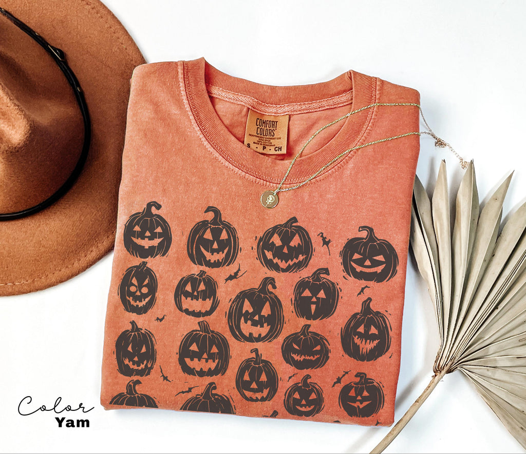 Retro Halloween Jack O Lantern Pumpkin Shirt, 90s Halloween Shirt, Spooky Season, Halloween Tee, Pumpkin Shirt, Halloween Doodle Tee,