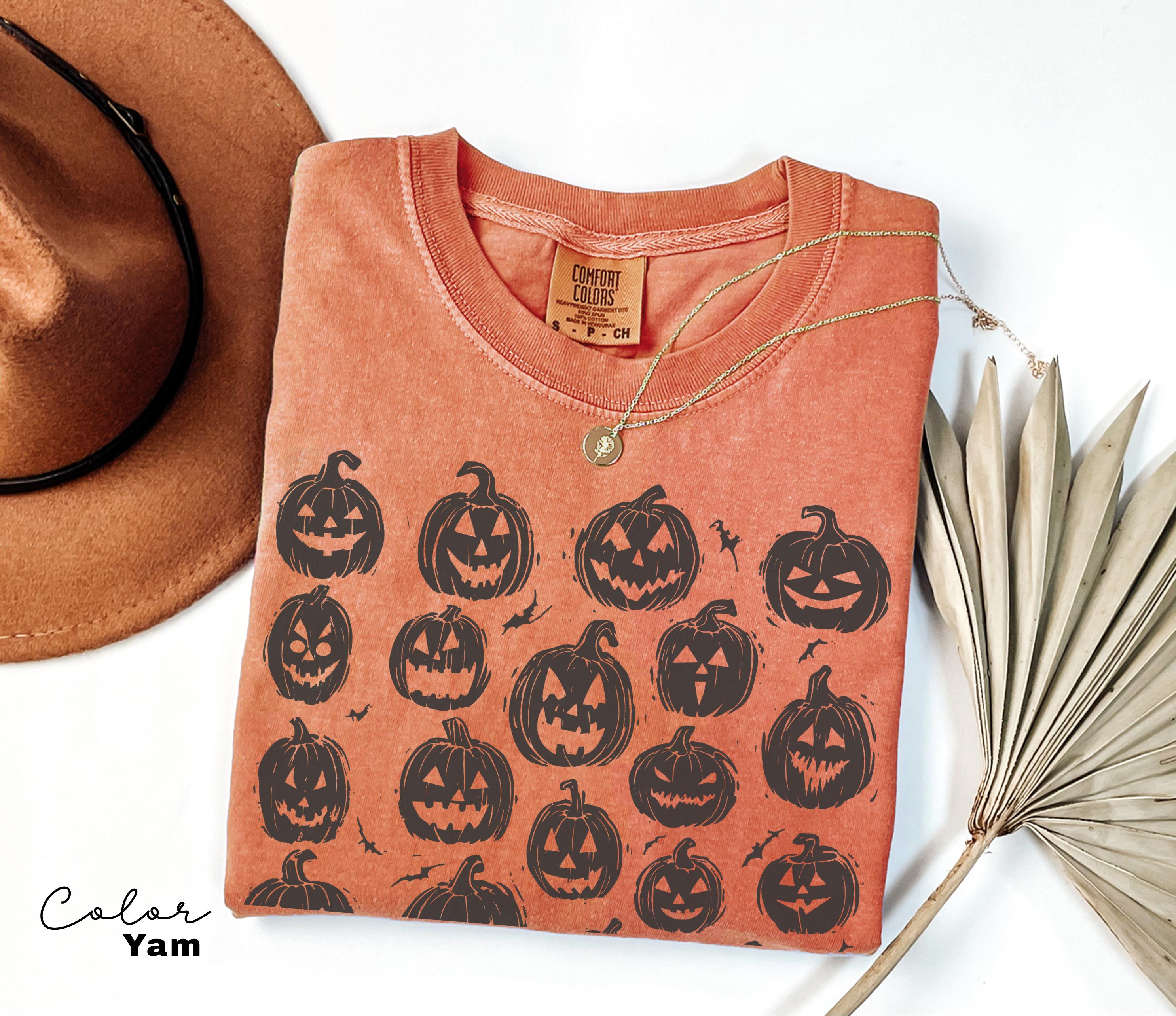 Retro Halloween Jack O Lantern Pumpkin Shirt, 90s Halloween Shirt, Spooky Season, Halloween Tee, Pumpkin Shirt, Halloween Doodle Tee,