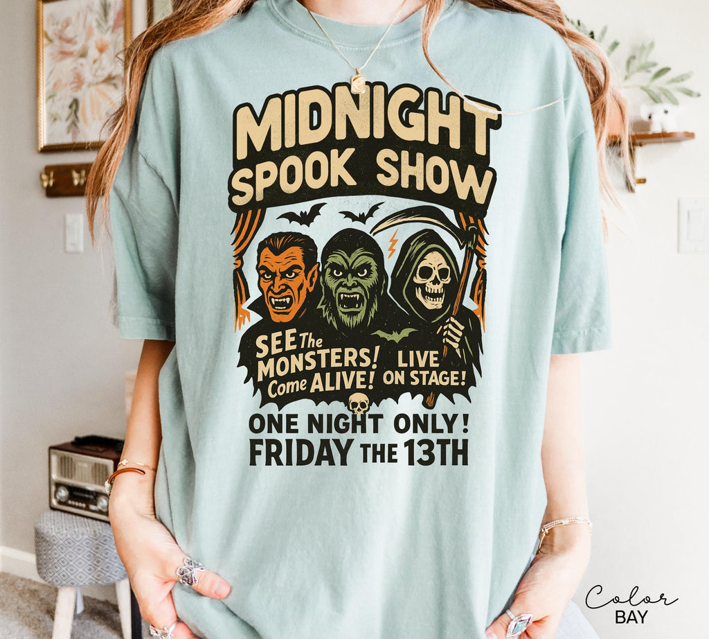 Halloween Spook Show Monster Shirt, Retro Halloween Shirt, Nostalgic Halloween, Trendy Halloween Shirt, Vintage Halloween, Monster T-Shirt