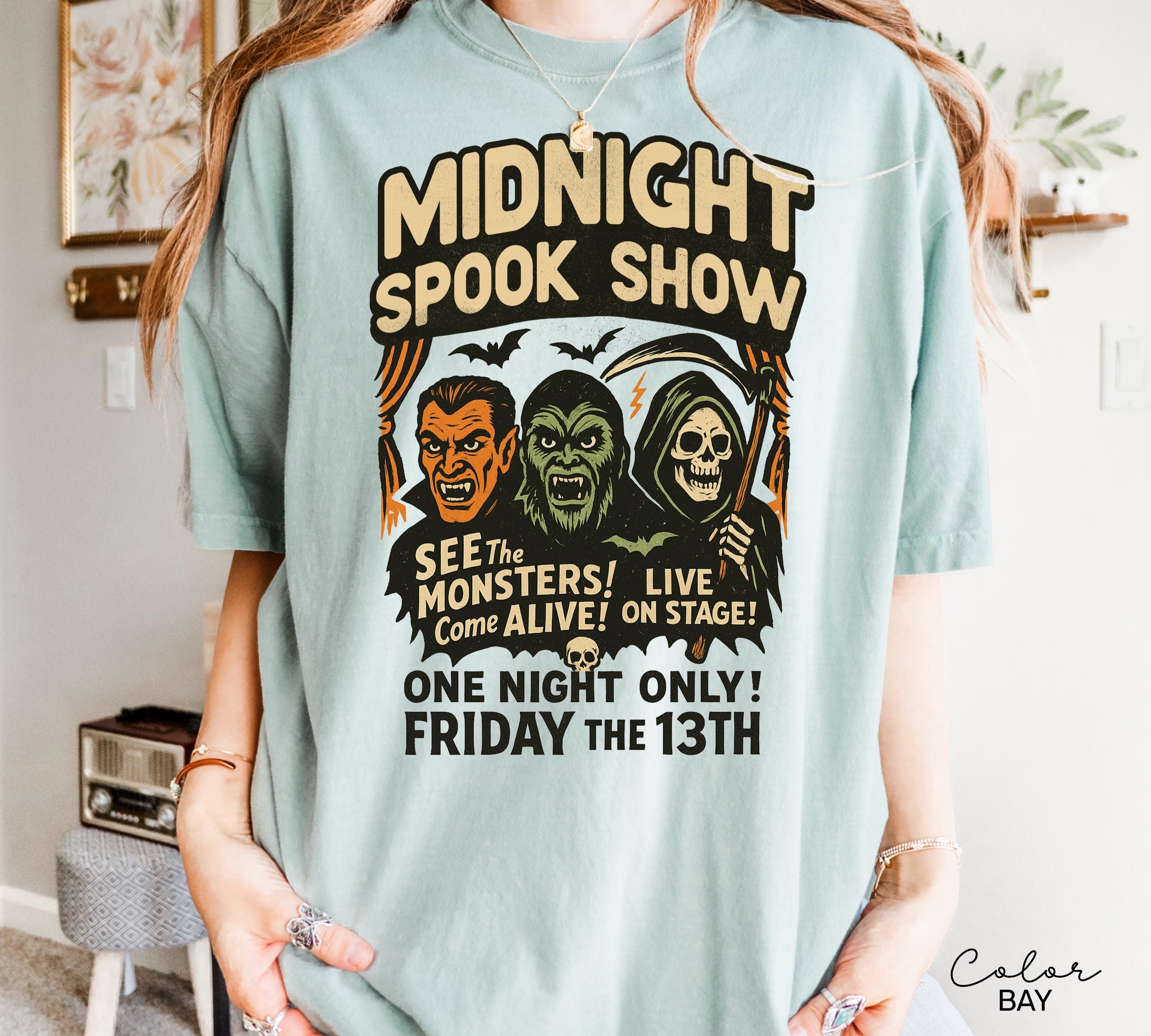 Halloween Spook Show Monster Shirt, Retro Halloween Shirt, Nostalgic Halloween, Trendy Halloween Shirt, Vintage Halloween, Monster T-Shirt