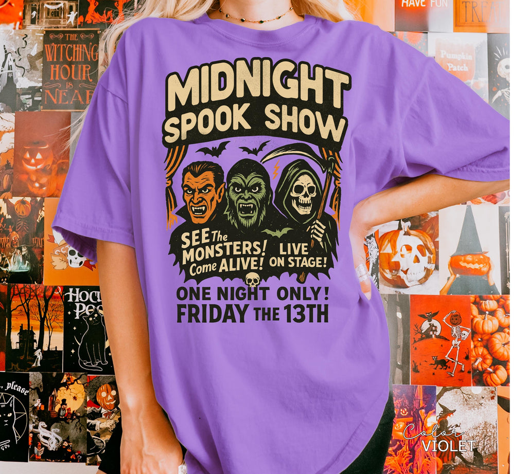Halloween Spook Show Monster Shirt, Retro Halloween Shirt, Nostalgic Halloween, Trendy Halloween Shirt, Vintage Halloween, Monster T-Shirt