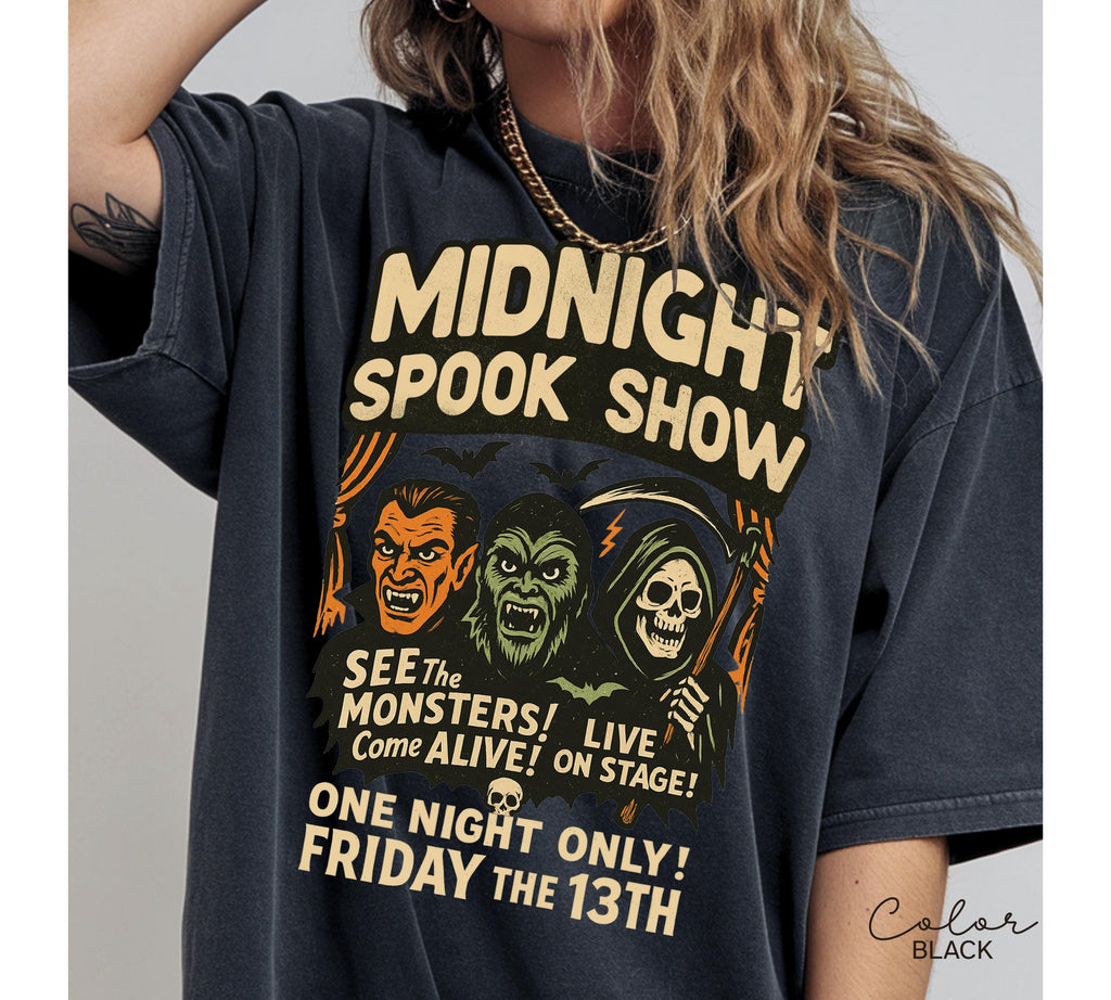Halloween Spook Show Monster Shirt, Retro Halloween Shirt, Nostalgic Halloween, Trendy Halloween Shirt, Vintage Halloween, Monster T-Shirt
