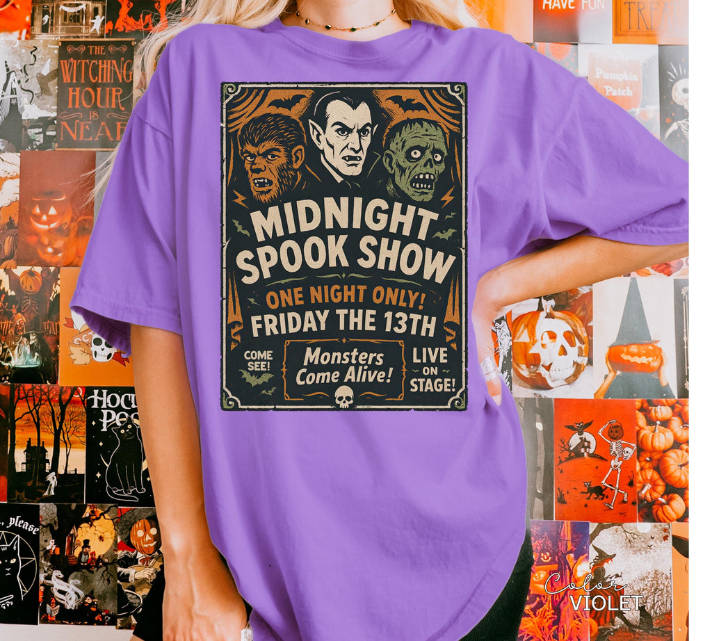 Halloween Spook Show Monster Shirt, Retro Halloween Shirt, Nostalgic Halloween, Trendy Halloween Shirt, Vintage Halloween, Monster T-Shirt