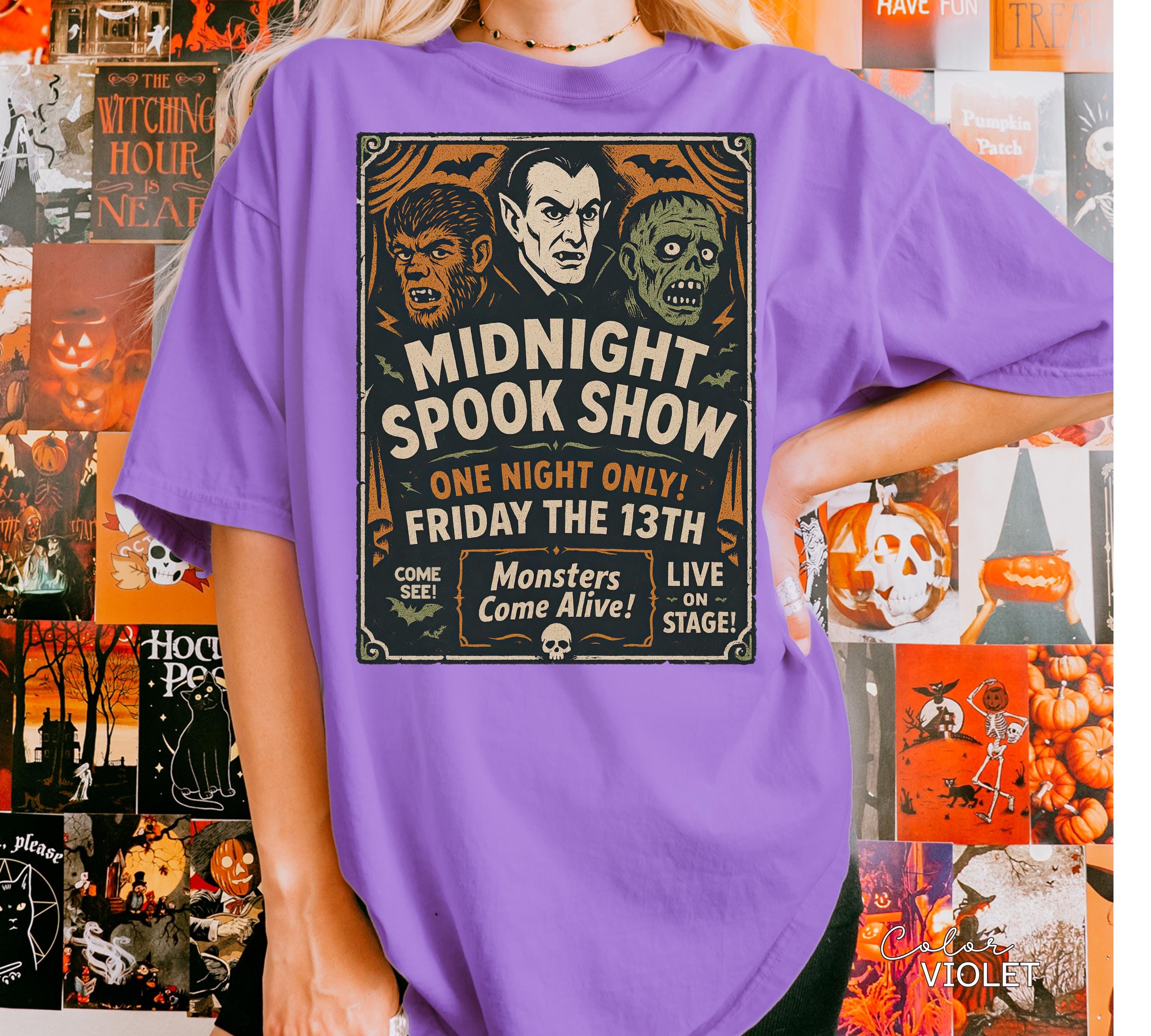 Halloween Spook Show Monster Shirt, Retro Halloween Shirt, Nostalgic Halloween, Trendy Halloween Shirt, Vintage Halloween, Monster T-Shirt