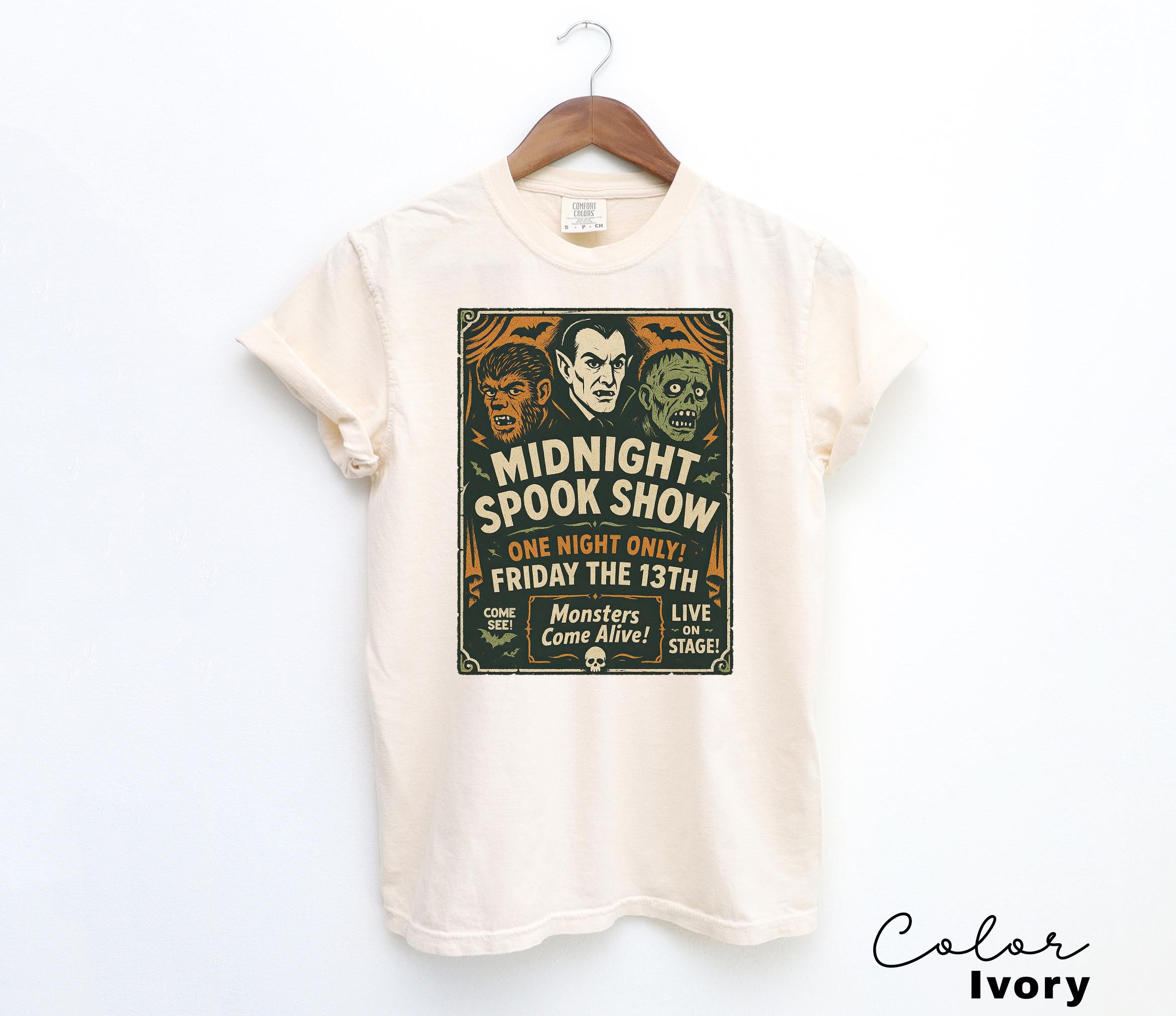 Halloween Spook Show Monster Shirt, Retro Halloween Shirt, Nostalgic Halloween, Trendy Halloween Shirt, Vintage Halloween, Monster T-Shirt
