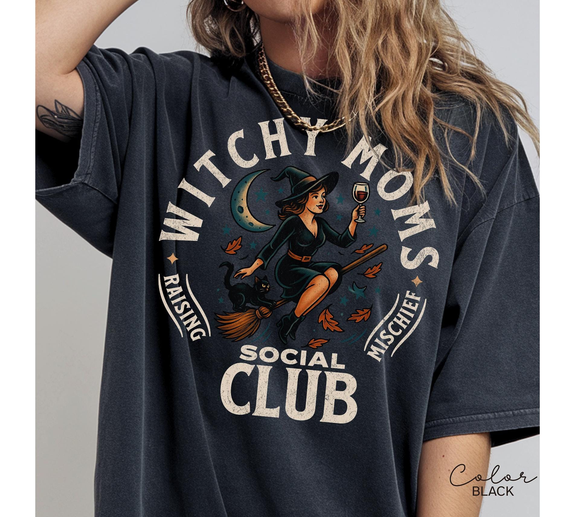 Witchy Halloween Mom Shirt, Retro Halloween Social Club, Mom Life, Spooky Season Shirt, Witch Shirt, Comfort Colors, Halloween Mom Gift
