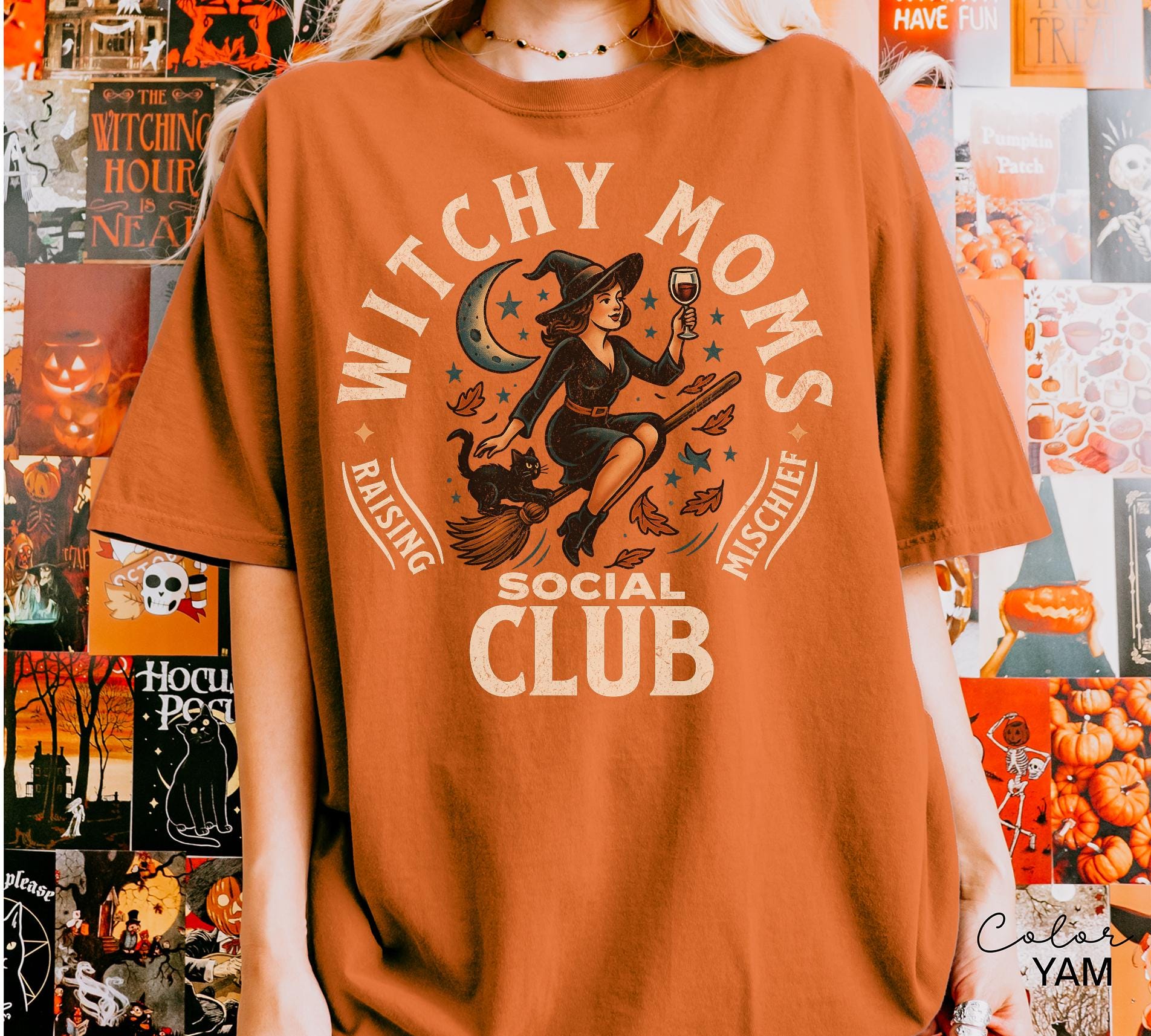 Witchy Halloween Mom Shirt, Retro Halloween Social Club, Mom Life, Spooky Season Shirt, Witch Shirt, Comfort Colors, Halloween Mom Gift