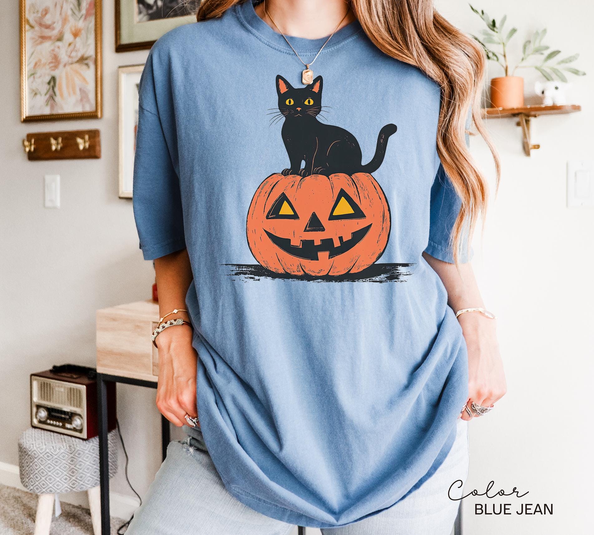 90s Halloween Cat Retro Shirt, Spooky Cat Halloween Shirt, Halloween Shirt, Black Cat Halloween Tee, Spooky Season Shirt, Pumpkin Shirt