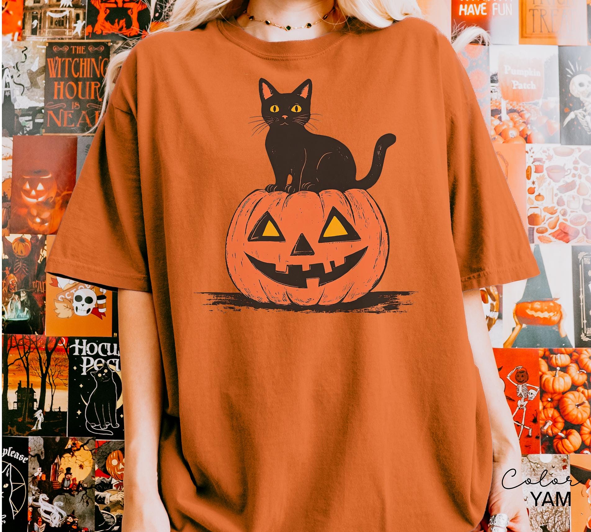 90s Halloween Cat Retro Shirt, Spooky Cat Halloween Shirt, Halloween Shirt, Black Cat Halloween Tee, Spooky Season Shirt, Pumpkin Shirt