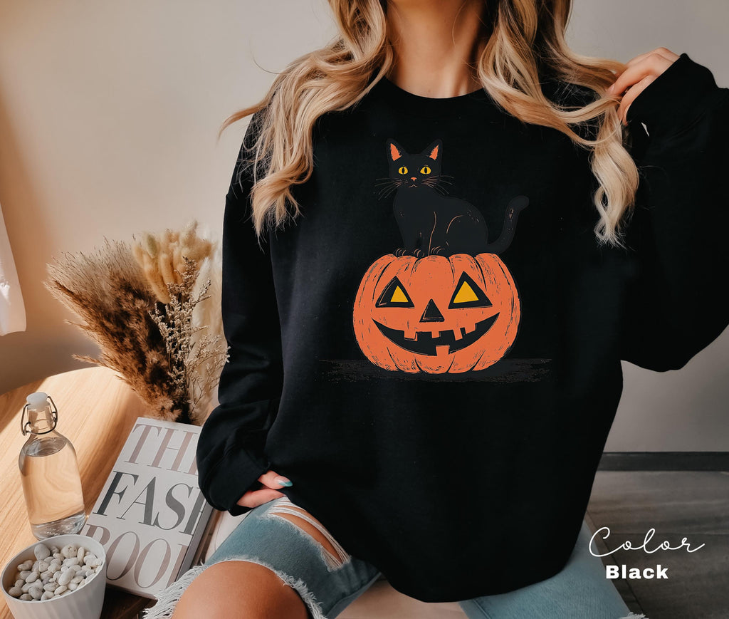 90s Halloween Cat Retro Shirt, Spooky Cat Halloween Shirt, Halloween Shirt, Black Cat Halloween Tee, Spooky Season Shirt, Pumpkin Shirt