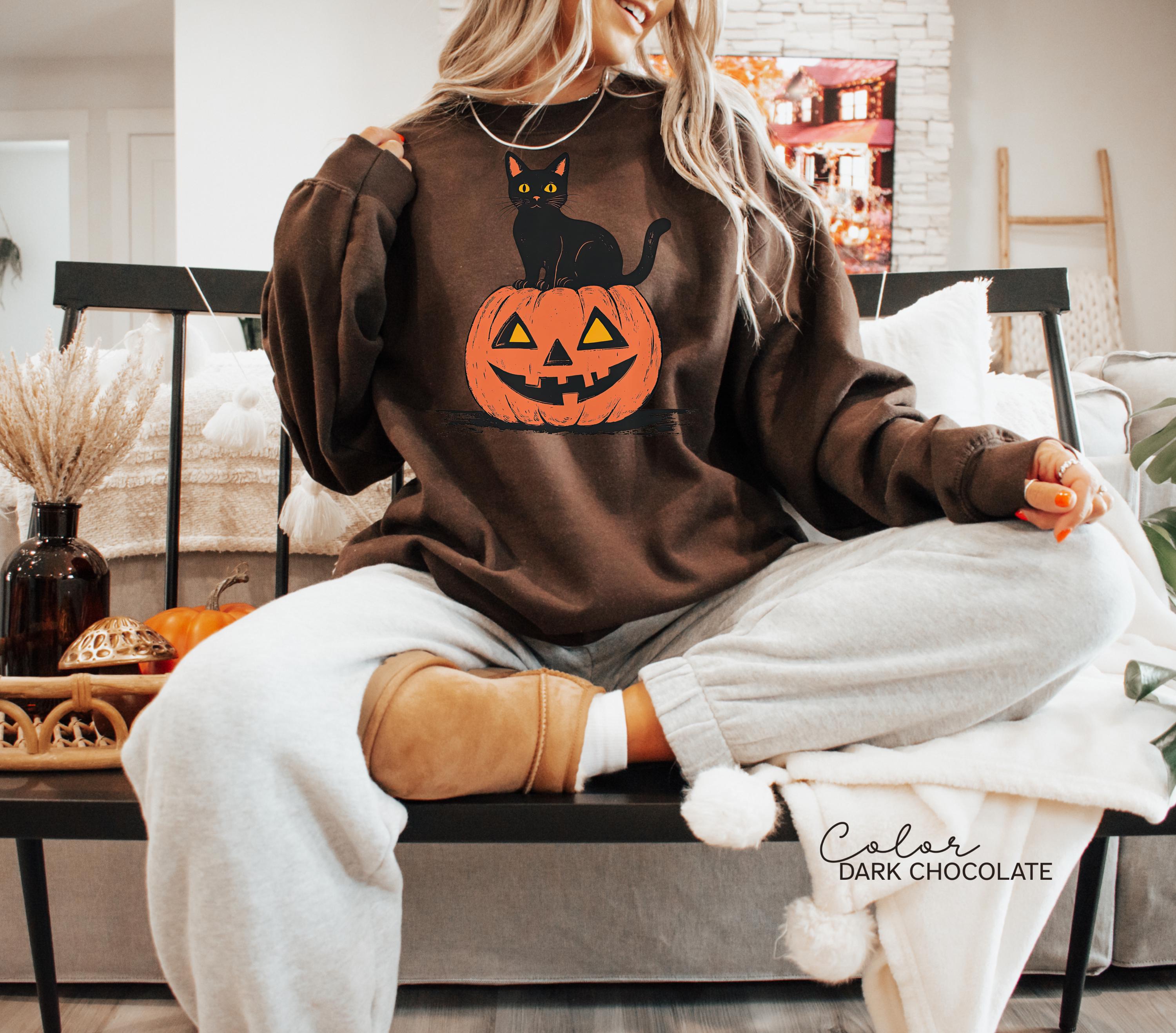 90s Halloween Cat Retro Shirt, Spooky Cat Halloween Shirt, Halloween Shirt, Black Cat Halloween Tee, Spooky Season Shirt, Pumpkin Shirt