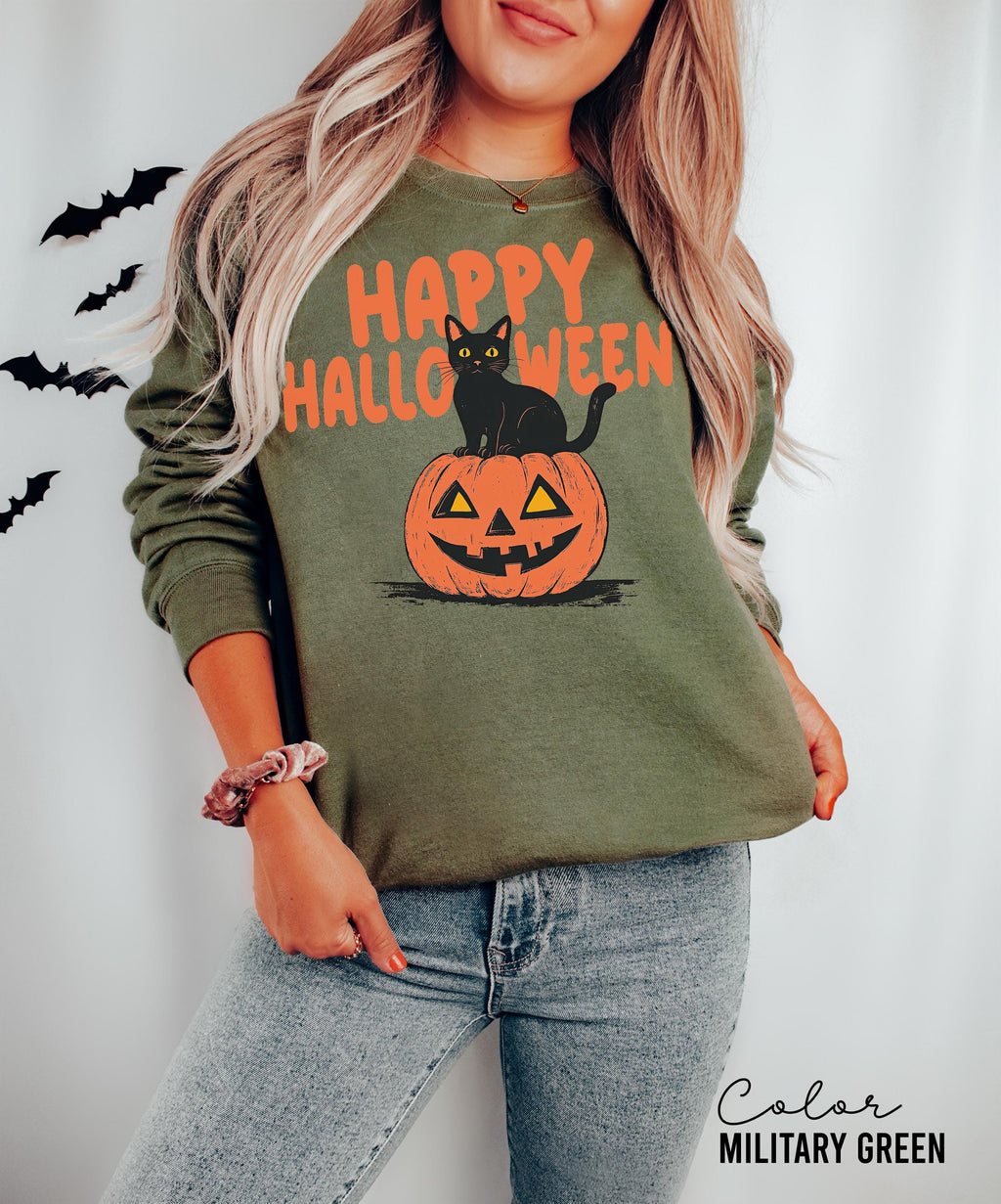 90s Halloween Cat Retro Shirt, Spooky Cat Halloween Shirt, Halloween Shirt, Black Cat Halloween Tee, Spooky Season Shirt, Pumpkin Shirt