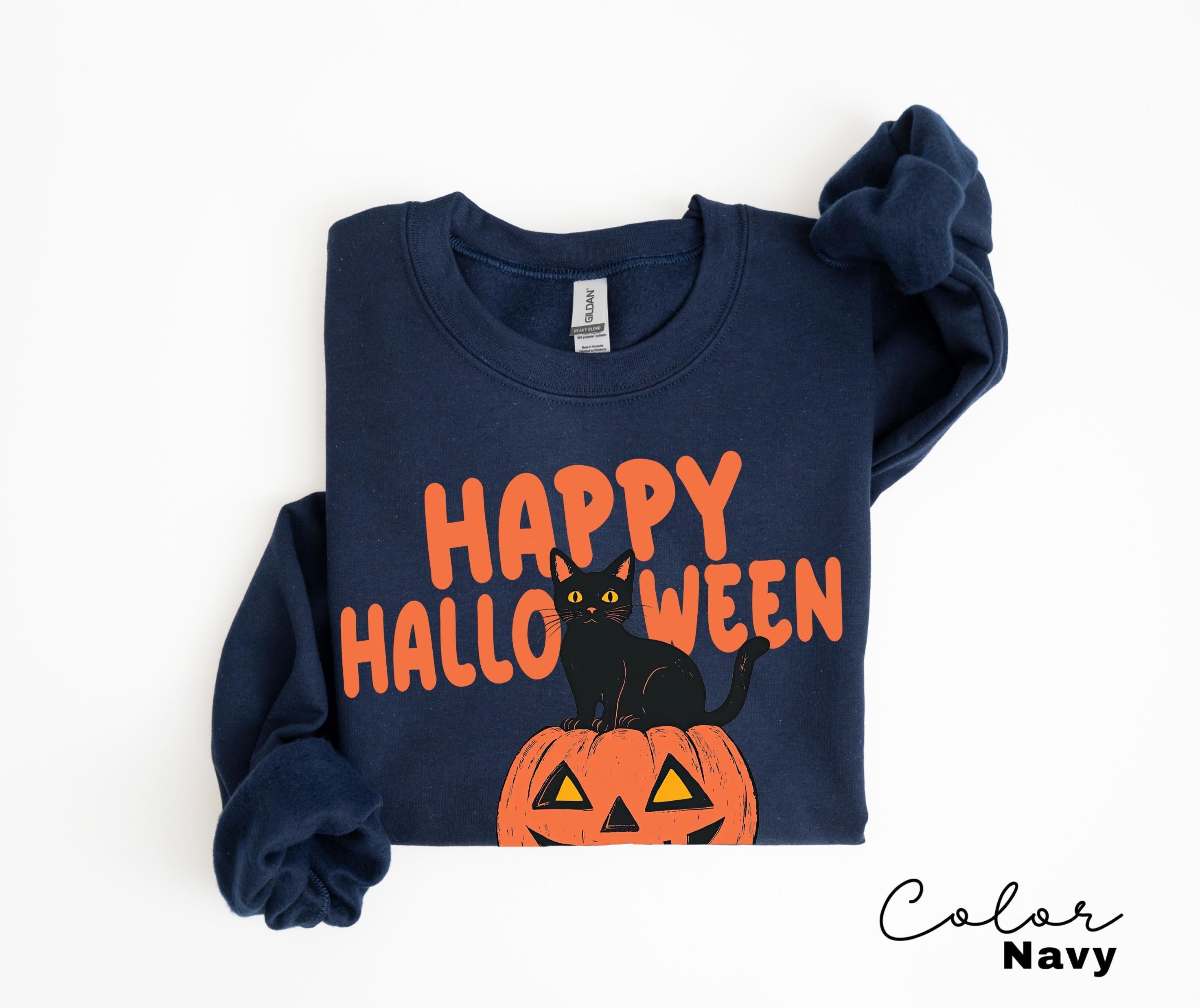 90s Halloween Cat Retro Shirt, Spooky Cat Halloween Shirt, Halloween Shirt, Black Cat Halloween Tee, Spooky Season Shirt, Pumpkin Shirt