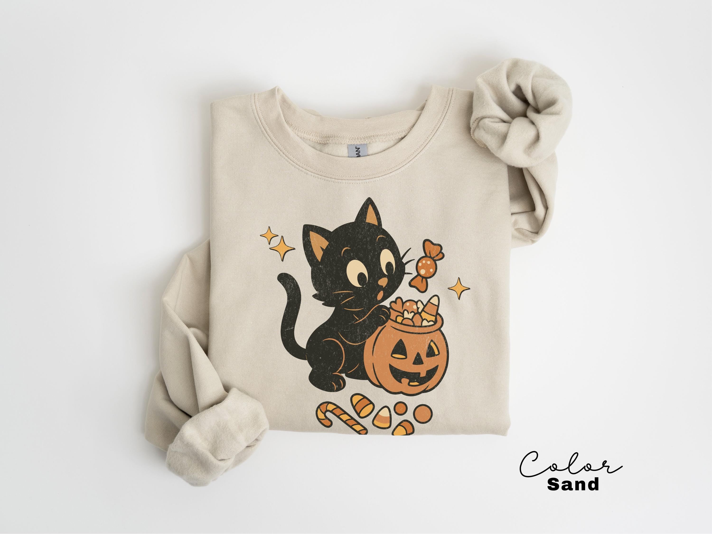 90s Halloween Cat Retro Shirt, Spooky Cat Halloween Shirt, Halloween Shirt, Black Cat Halloween Tee, Spooky Season Shirt, Pumpkin Shirt