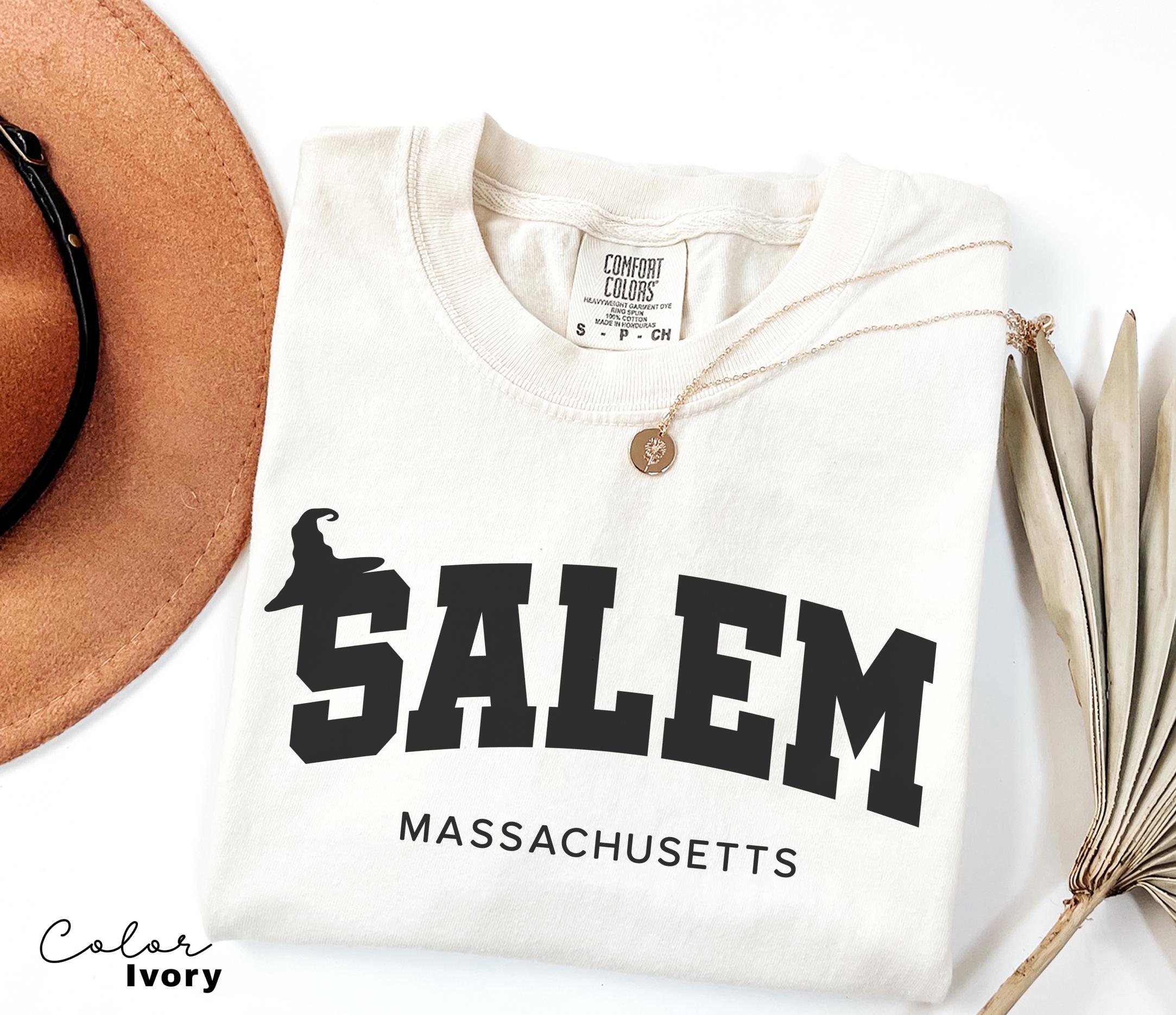 Salem Witch Halloween Shirt, Comfort Colors Salem Massachusetts Shirt, Salem Witch tshirt, Spooky Season, Girls Trip Salem