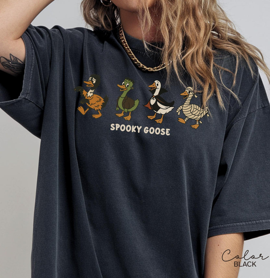 Halloween Goose Shirt, Spooky Goose Comfort Colors Shirt, Funny Halloween, Silly Goose Shirt, Fall Crewneck, Silly Goose T-shi