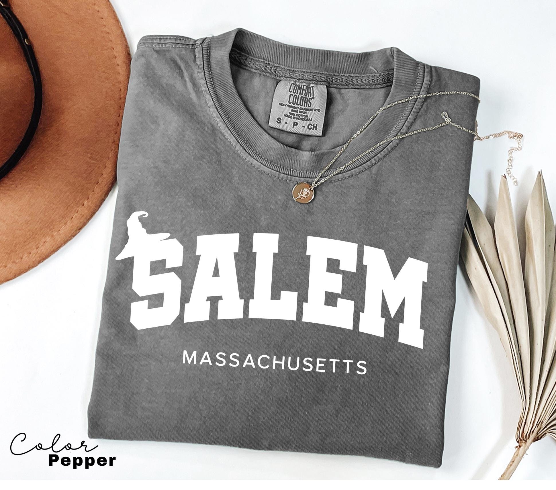Salem Witch Halloween Shirt, Comfort Colors Salem Massachusetts Shirt, Salem Witch tshirt, Spooky Season, Girls Trip Salem